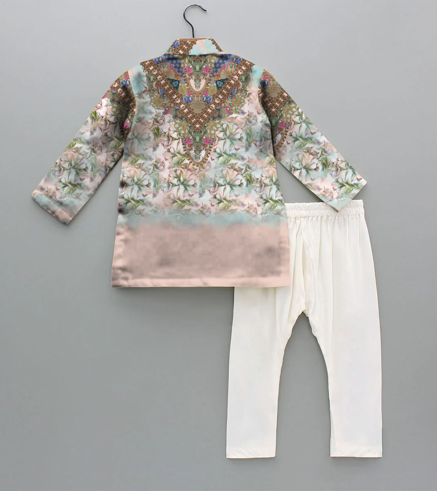 Flower Showers Printed Pure Cotton Kurta And Pyjama