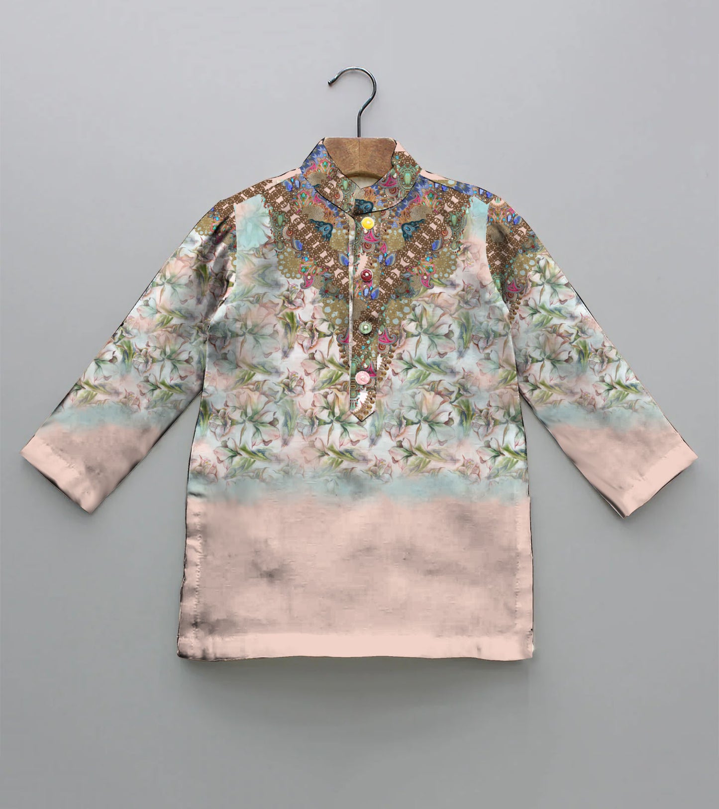 Flower Showers Printed Pure Cotton Kurta And Pyjama