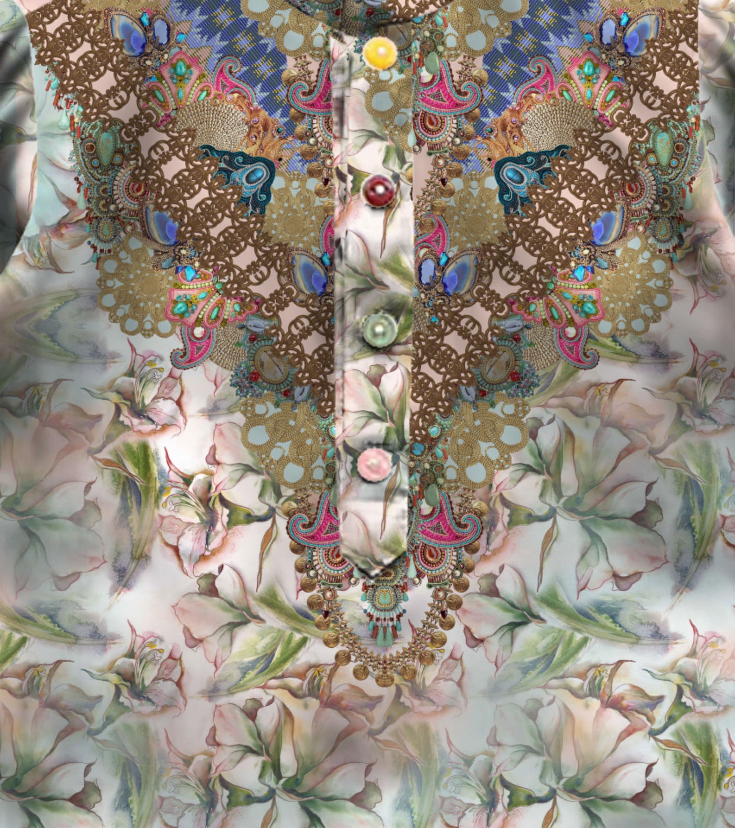 Flower Showers Printed Pure Cotton Kurta And Pyjama