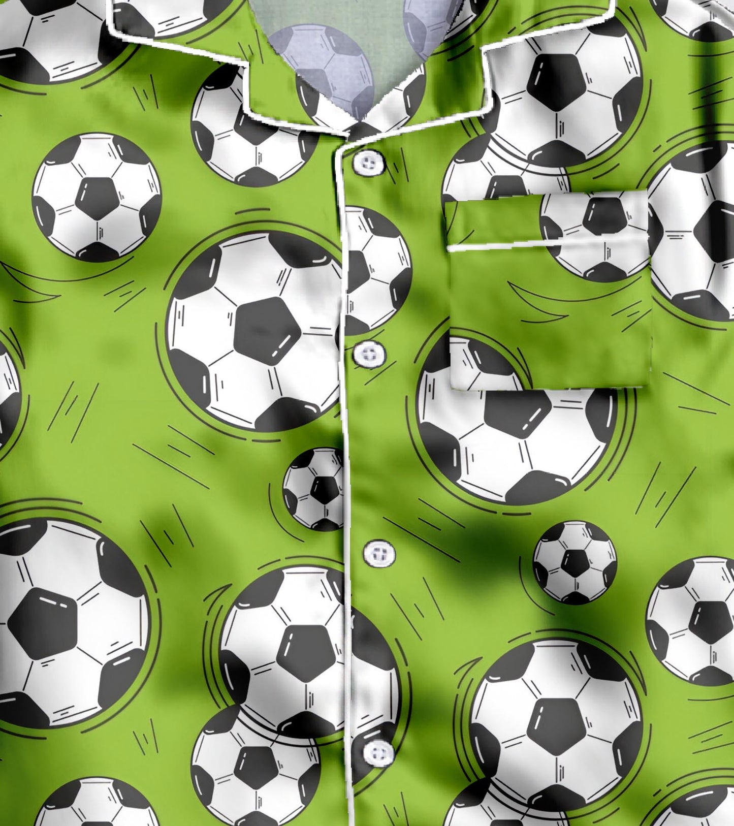 Football Pure Cotton Printed Nightsuit Set