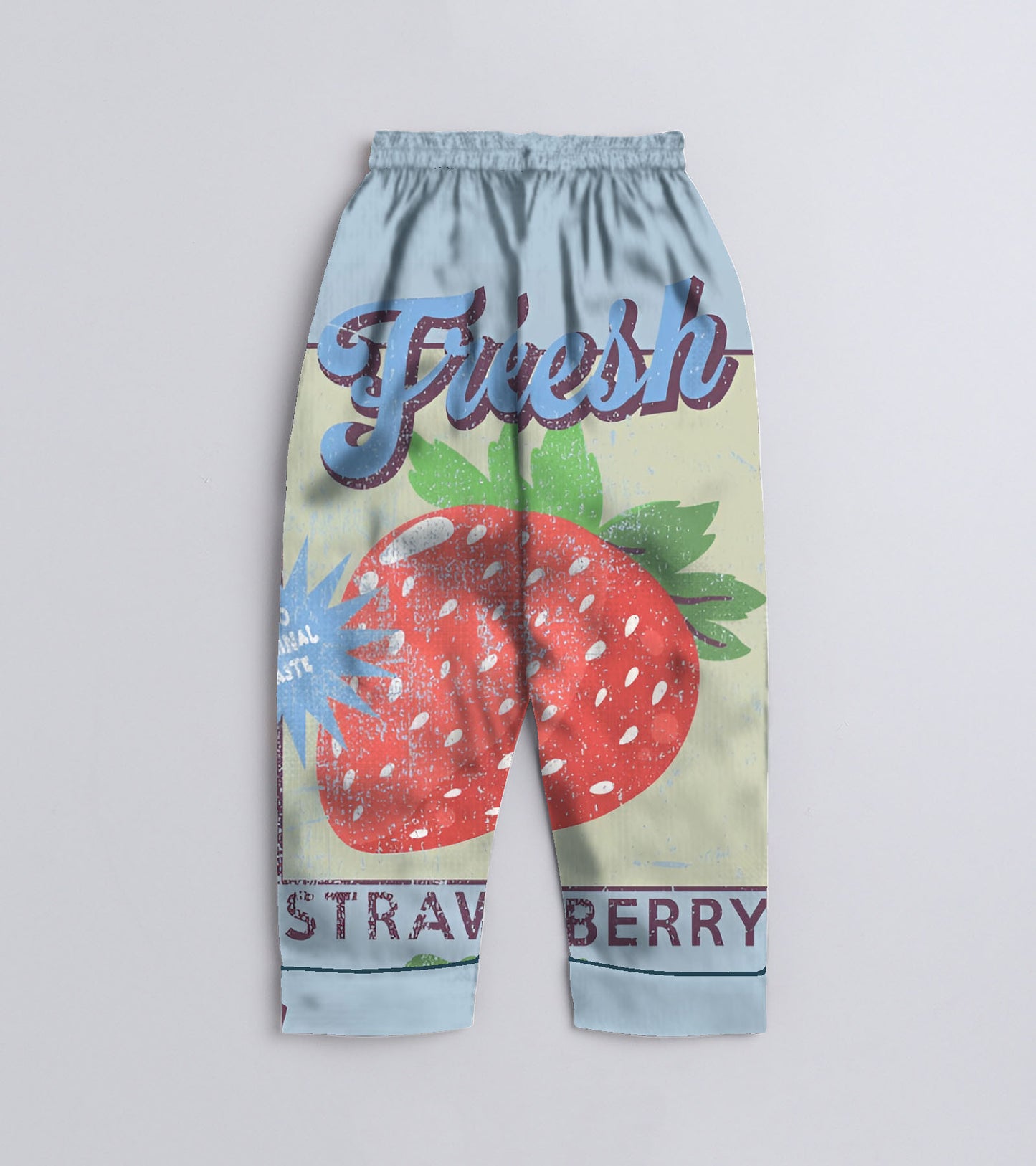 Fresh Strawberry Printed Girls Pure Cotton Nightsuit Set
