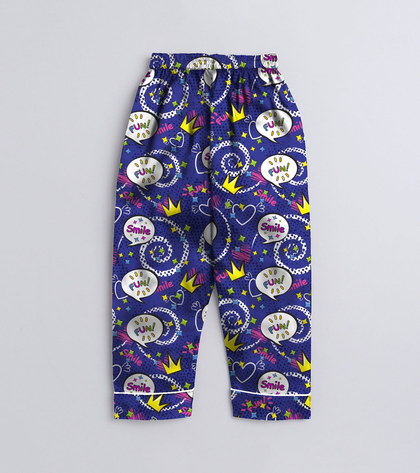 Fun & Smile Printed Girls Pure Cotton Nightsuit Set