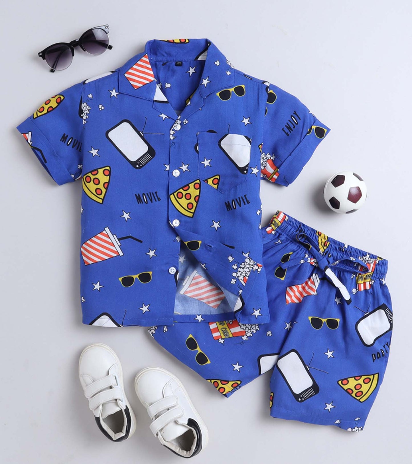 Fun time Printed Boys Co ord Set