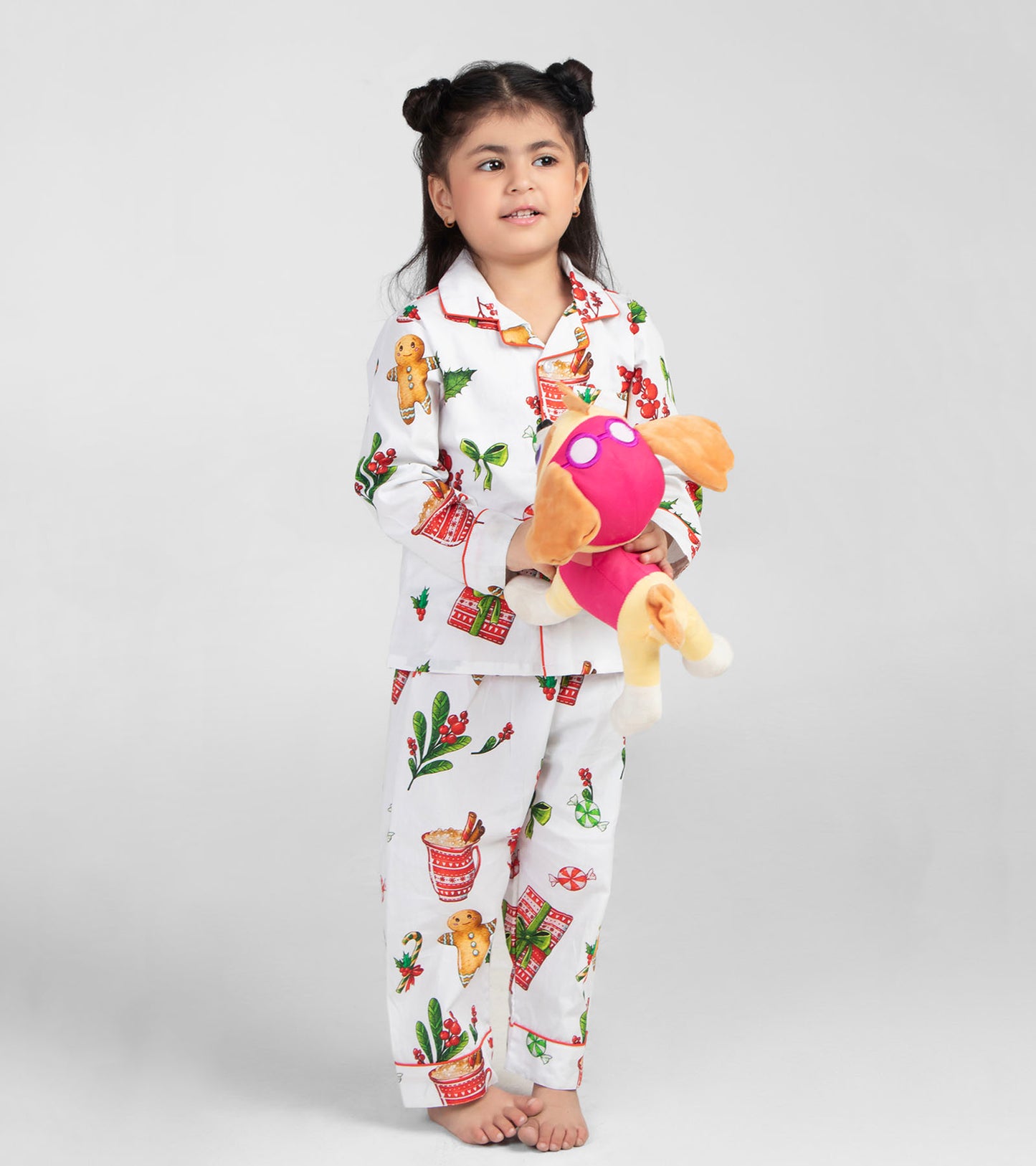 GingerBread Hotchoclate Christmas Printed Nightsuit Set