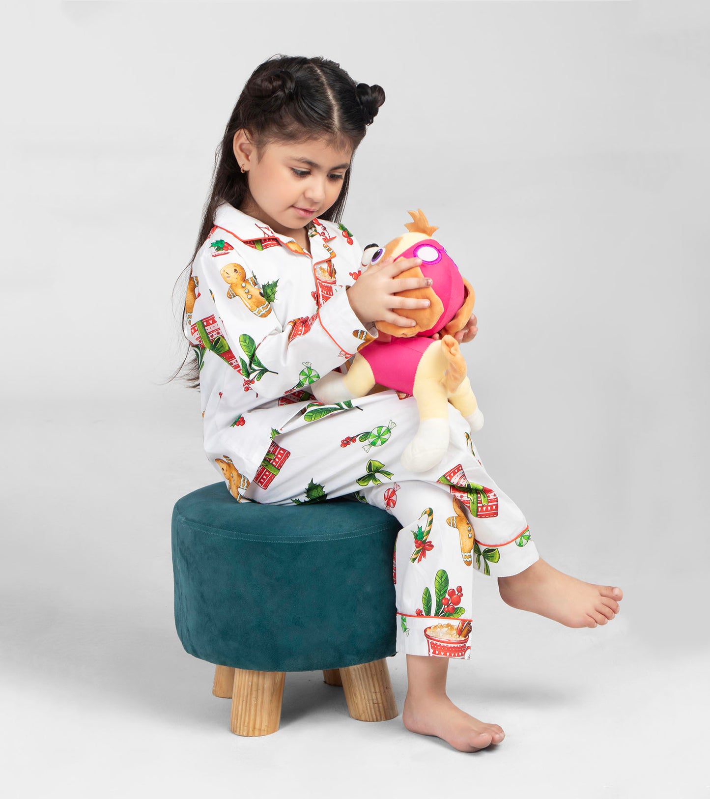 GingerBread Hotchoclate Christmas Printed Nightsuit Set