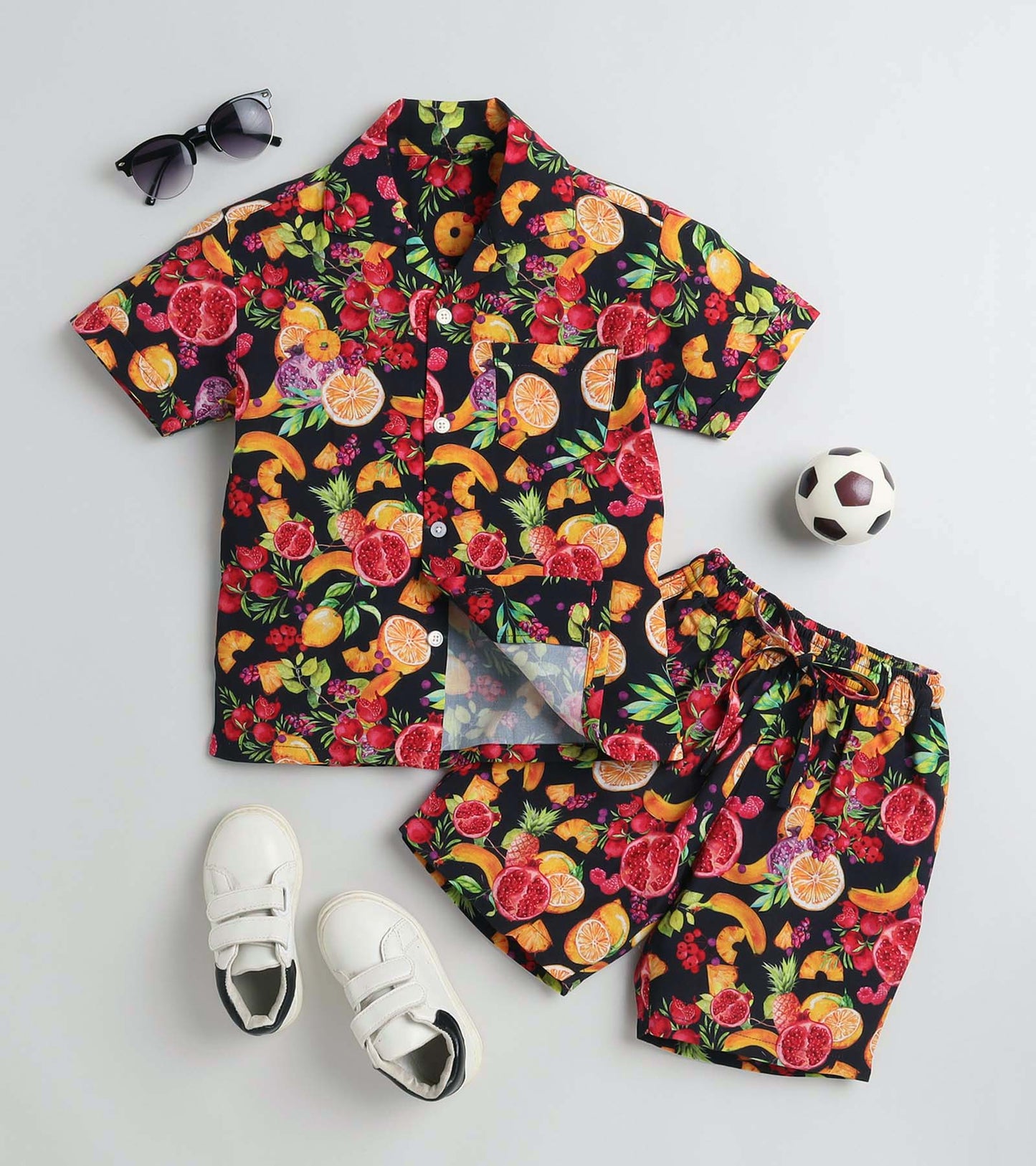 Glorifying Summer Fruits Printed Boys Co ord Set