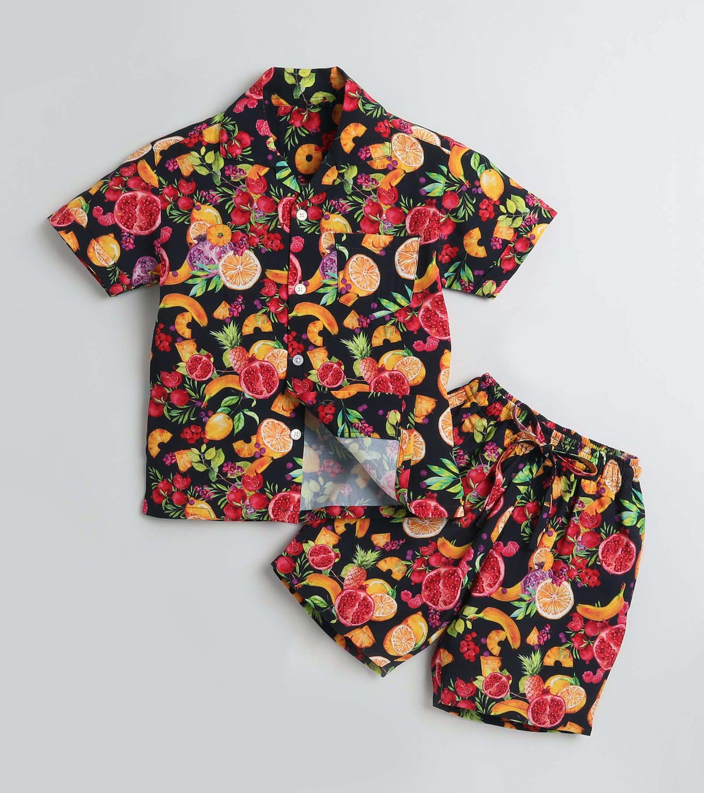Glorifying Summer Fruits Printed Boys Co ord Set