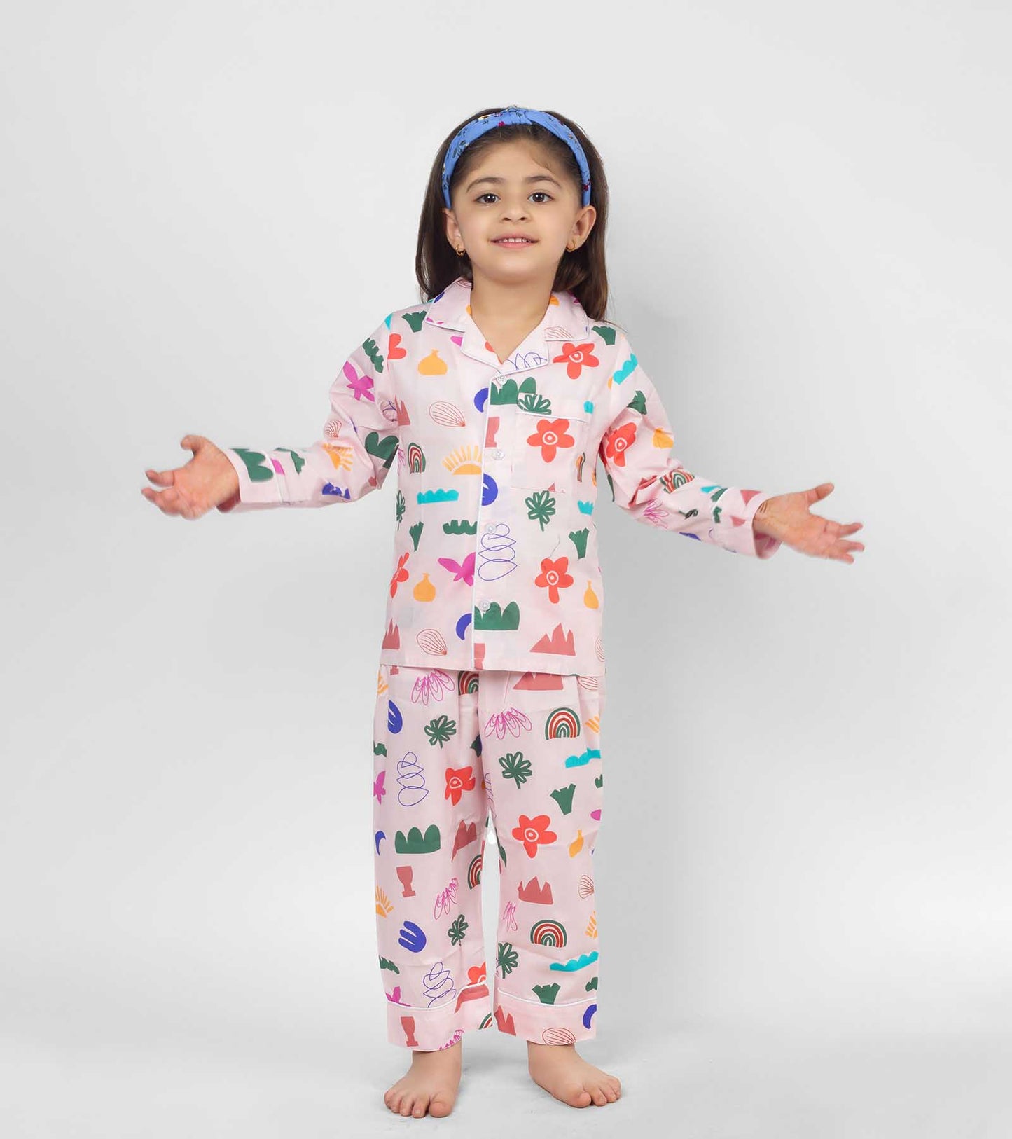 Hale and Heart Printed Girls Nightsuit Set