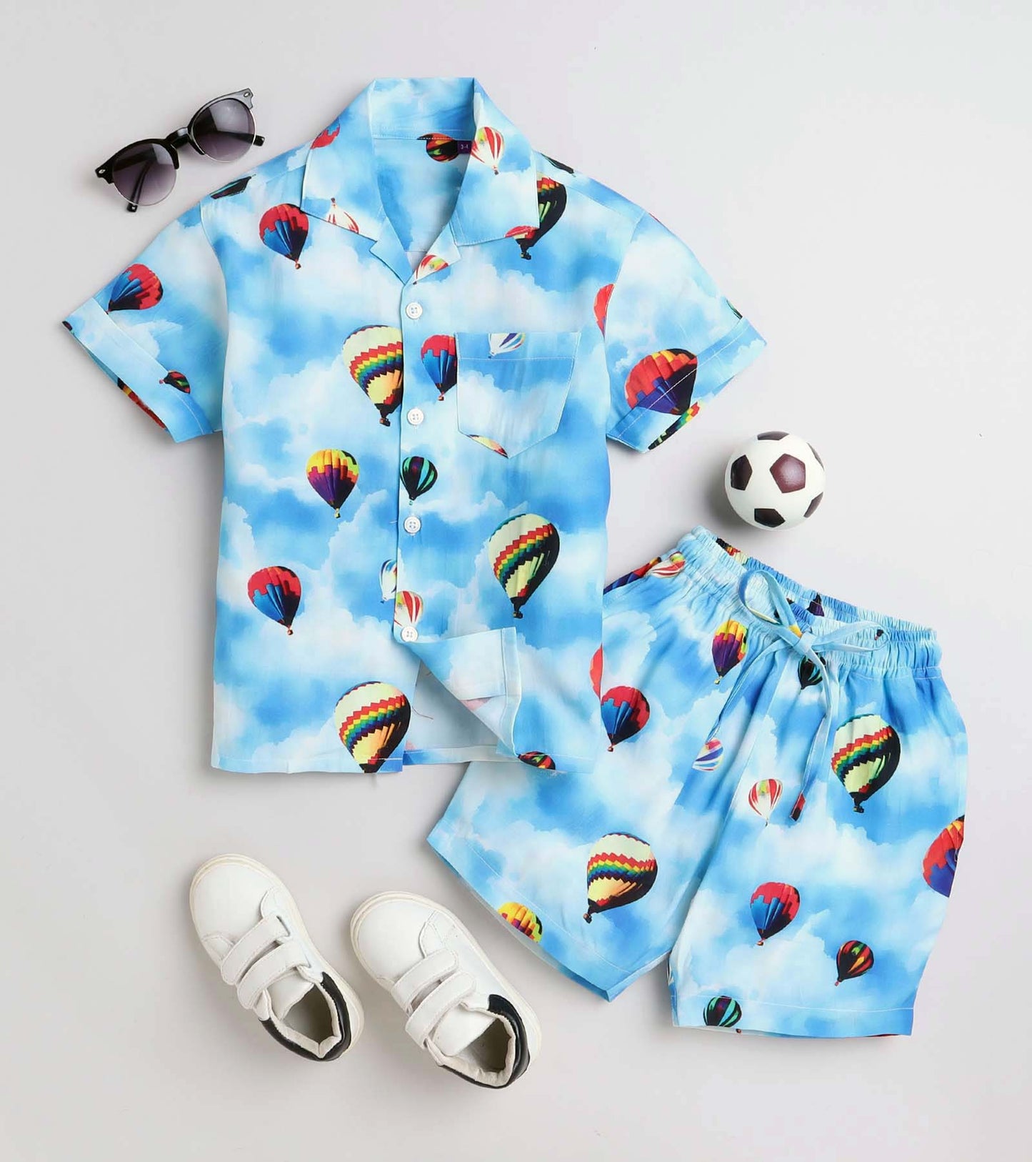 Air Ballon Printed Boys Co ord Set
