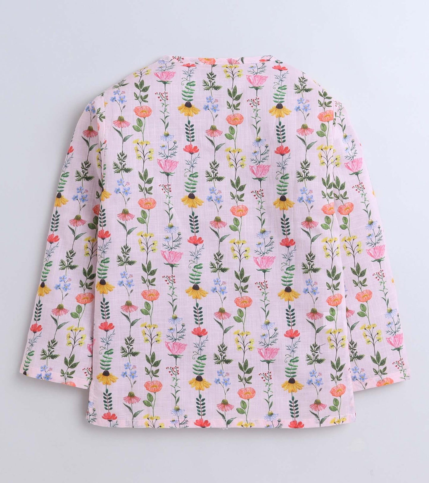 Leaf & Floral Printed Pyjama Kurta Set