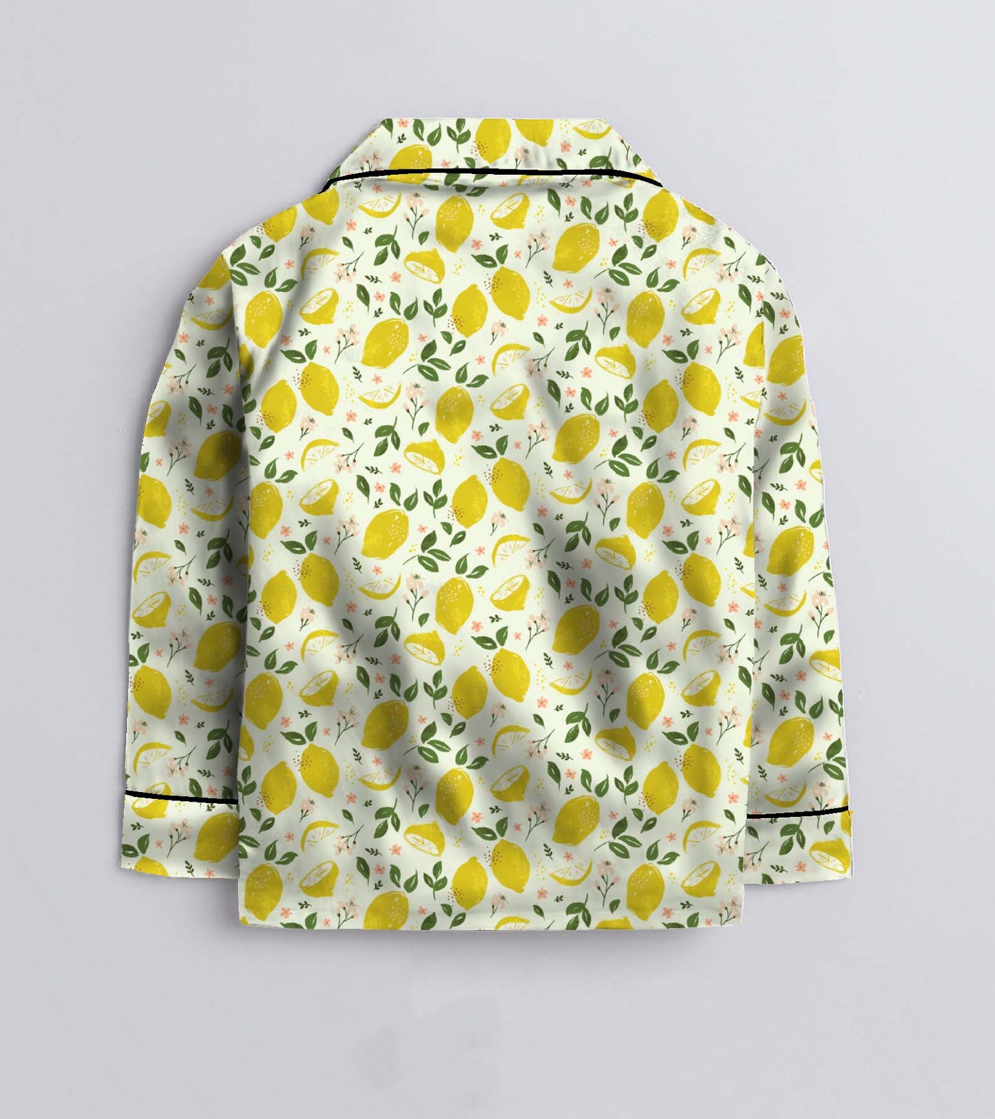 Lemon Printed Girls Pure Cotton Nightsuit Set