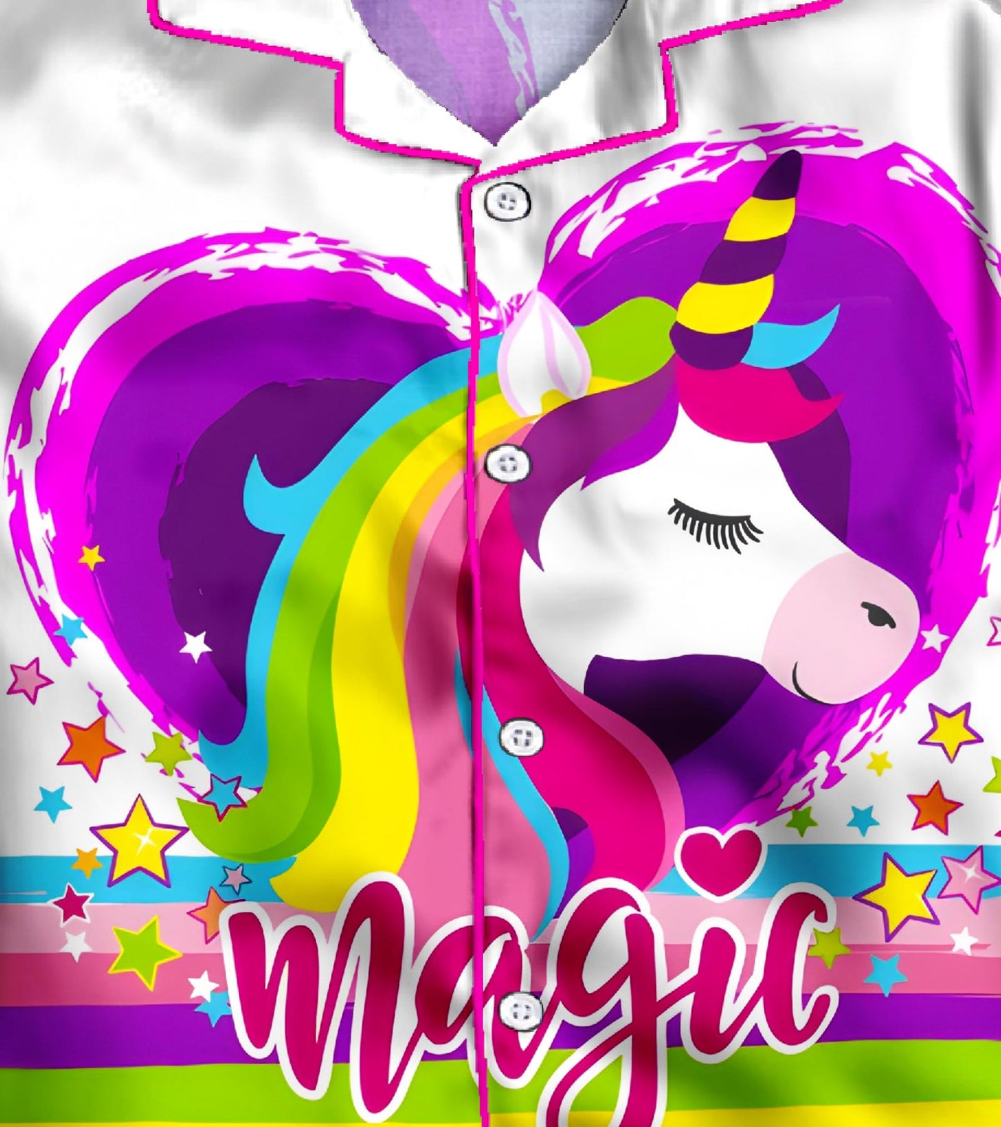 Magic Printed Girls Pure Cotton Nightsuit Set