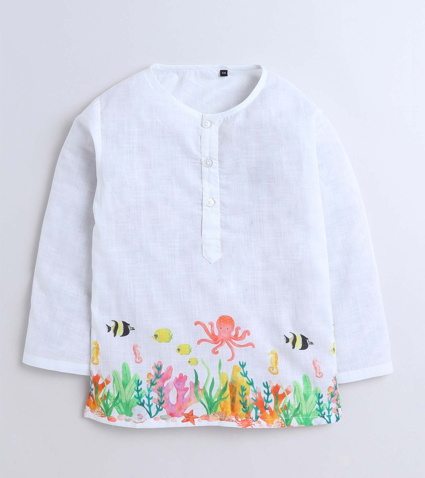 Marine Printed Pyjama Kurta Set