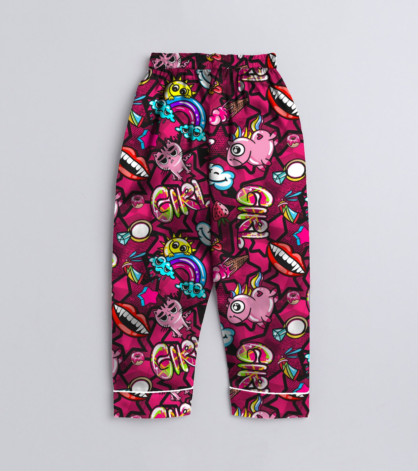Micky Printed Girls Pure Cotton Nightsuit Set