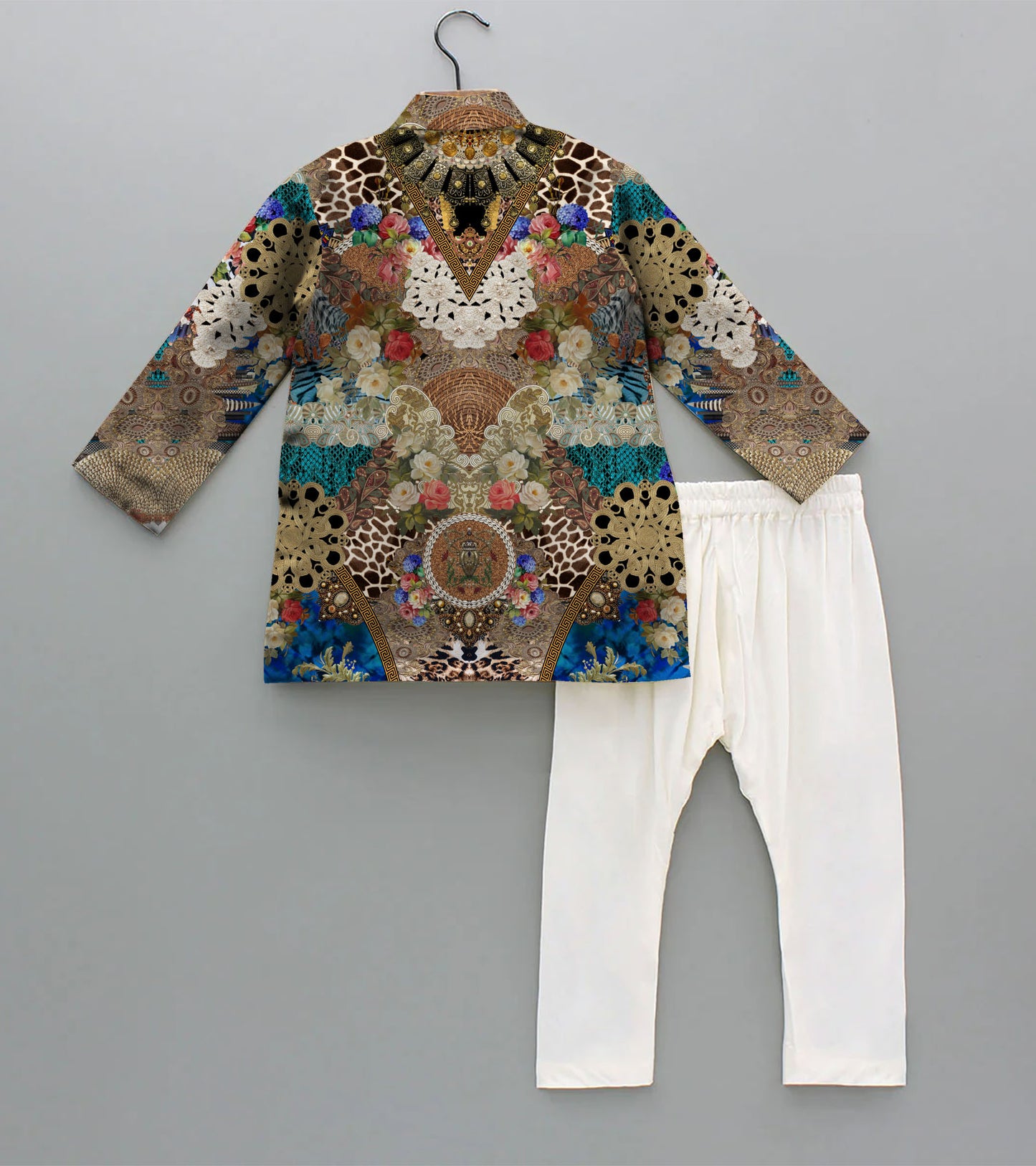 Multi Design Printed Pure Cotton Kurta And Pyjama