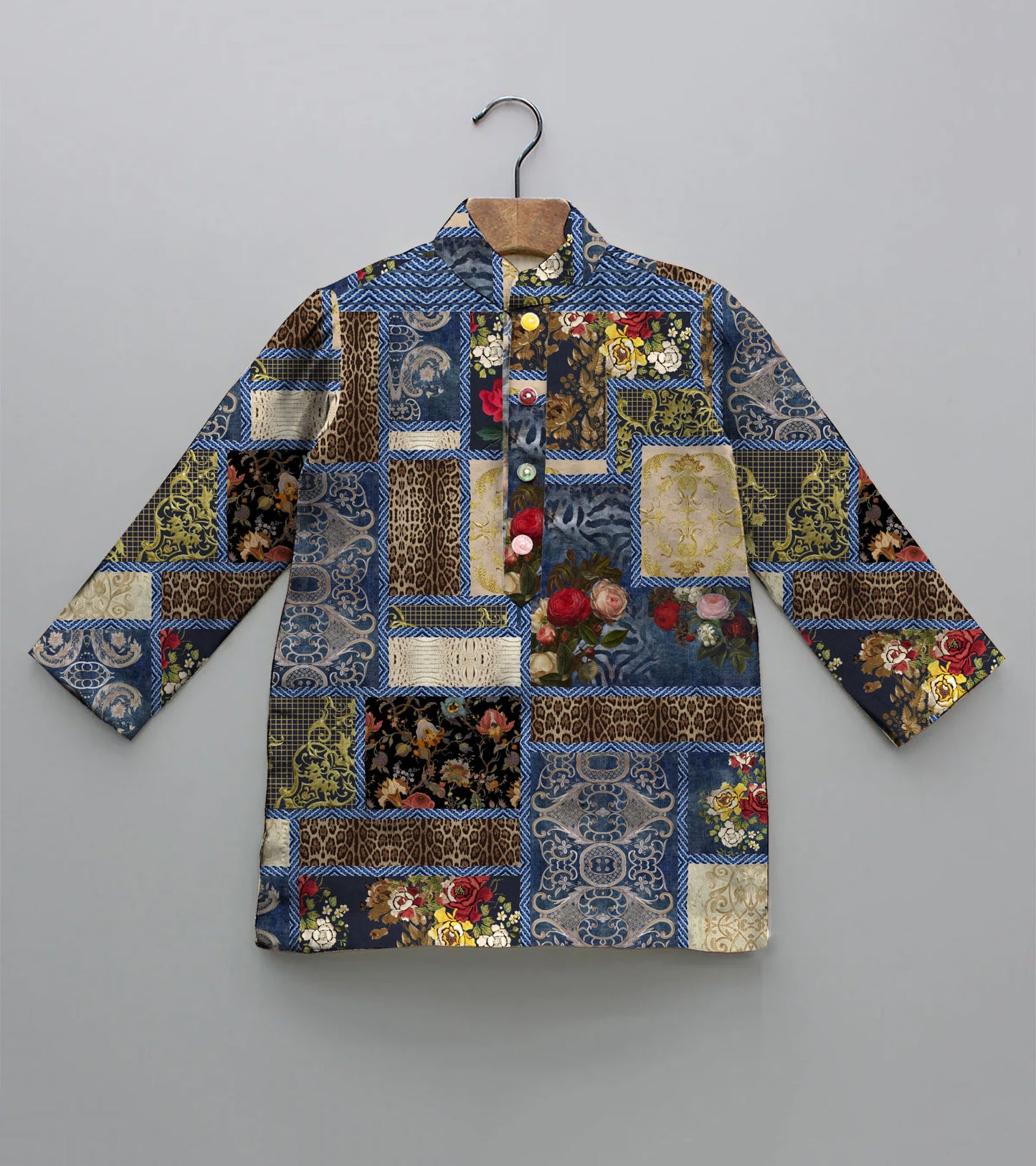 Multi Floral Printed Pure Cotton Kurta And Pyjama