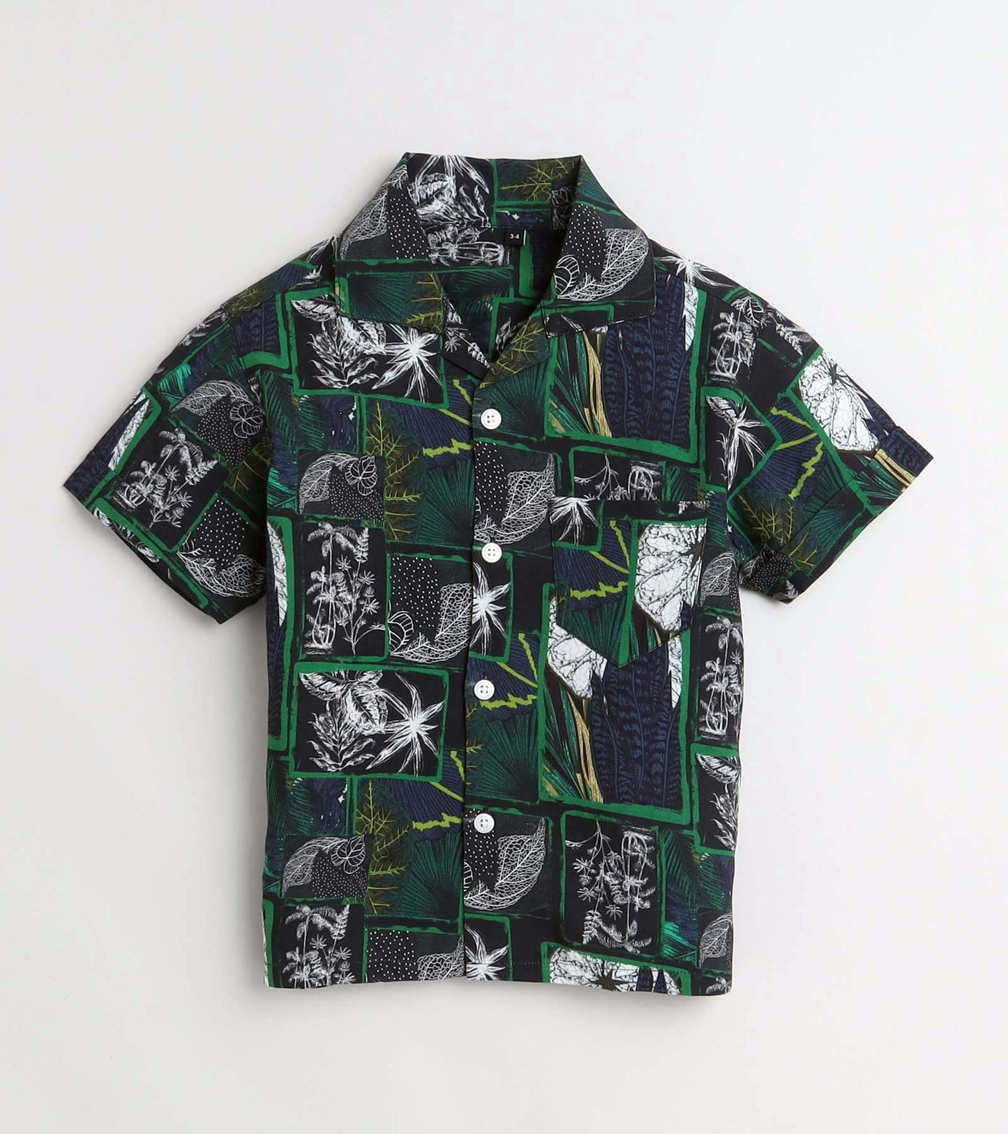 Multi Leaf in checks Printed Boys Co ord Set