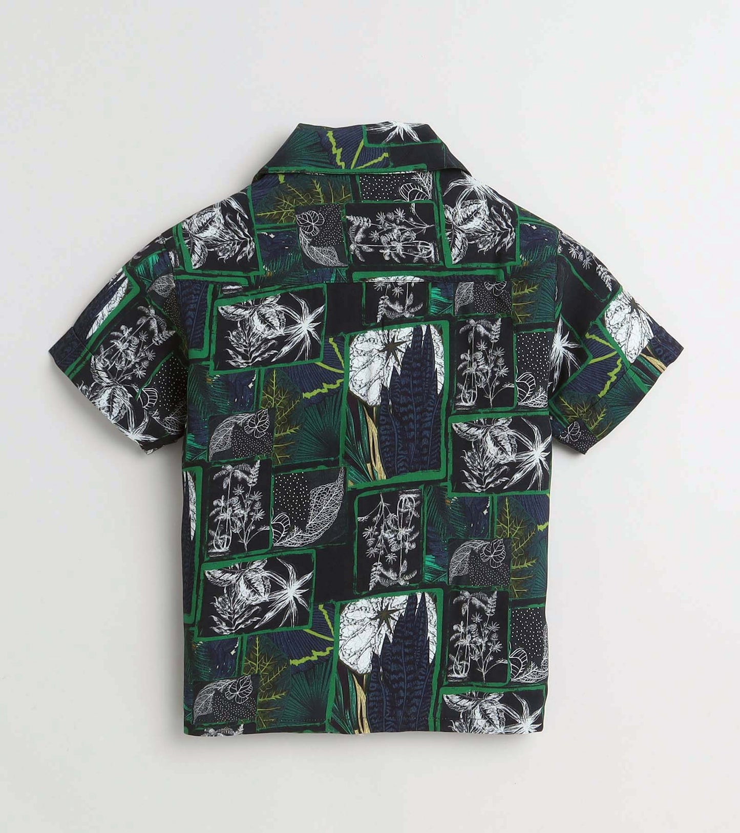 Multi Leaf in checks Printed Boys Co ord Set
