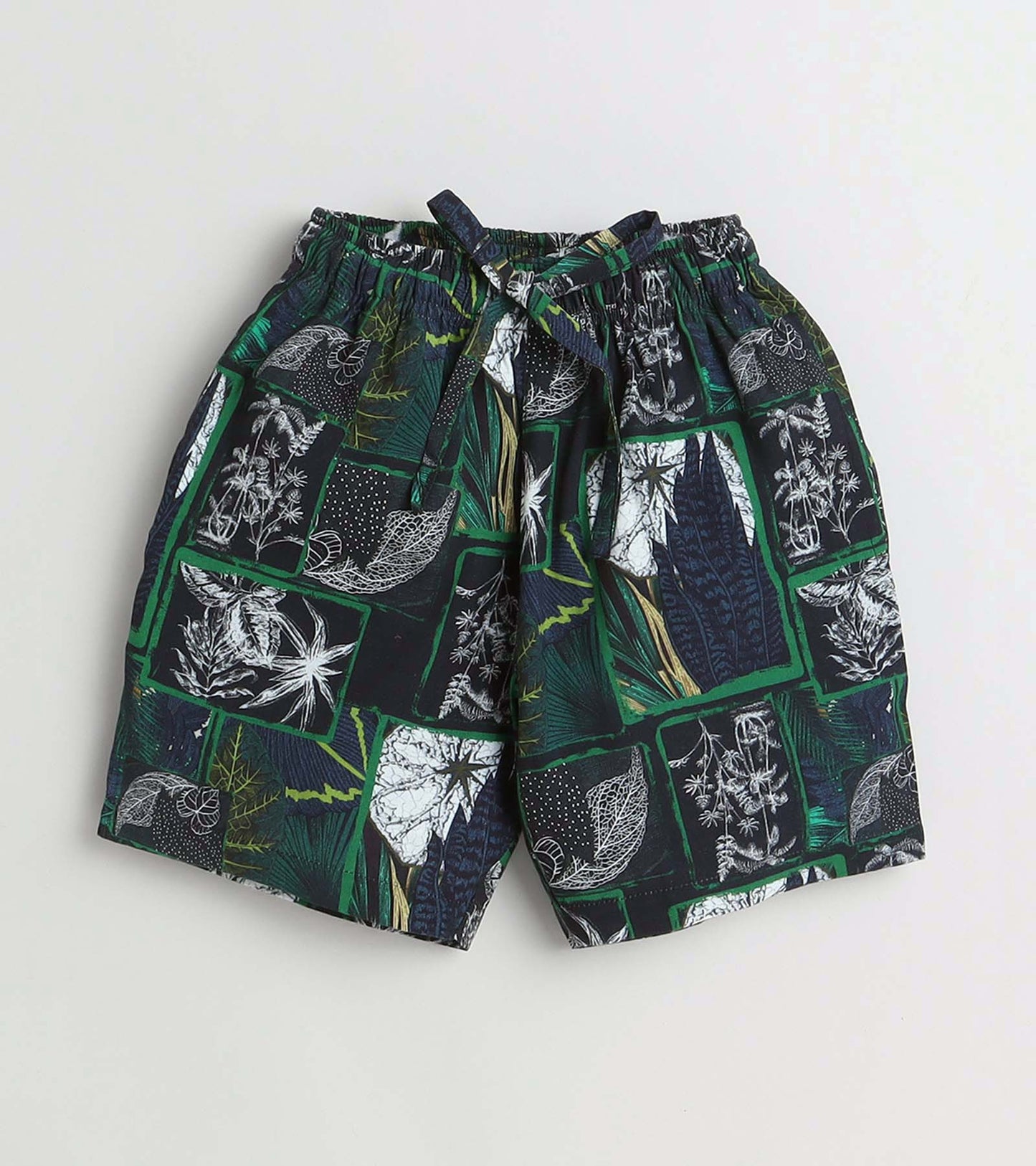 Multi Leaf in checks Printed Boys Co ord Set