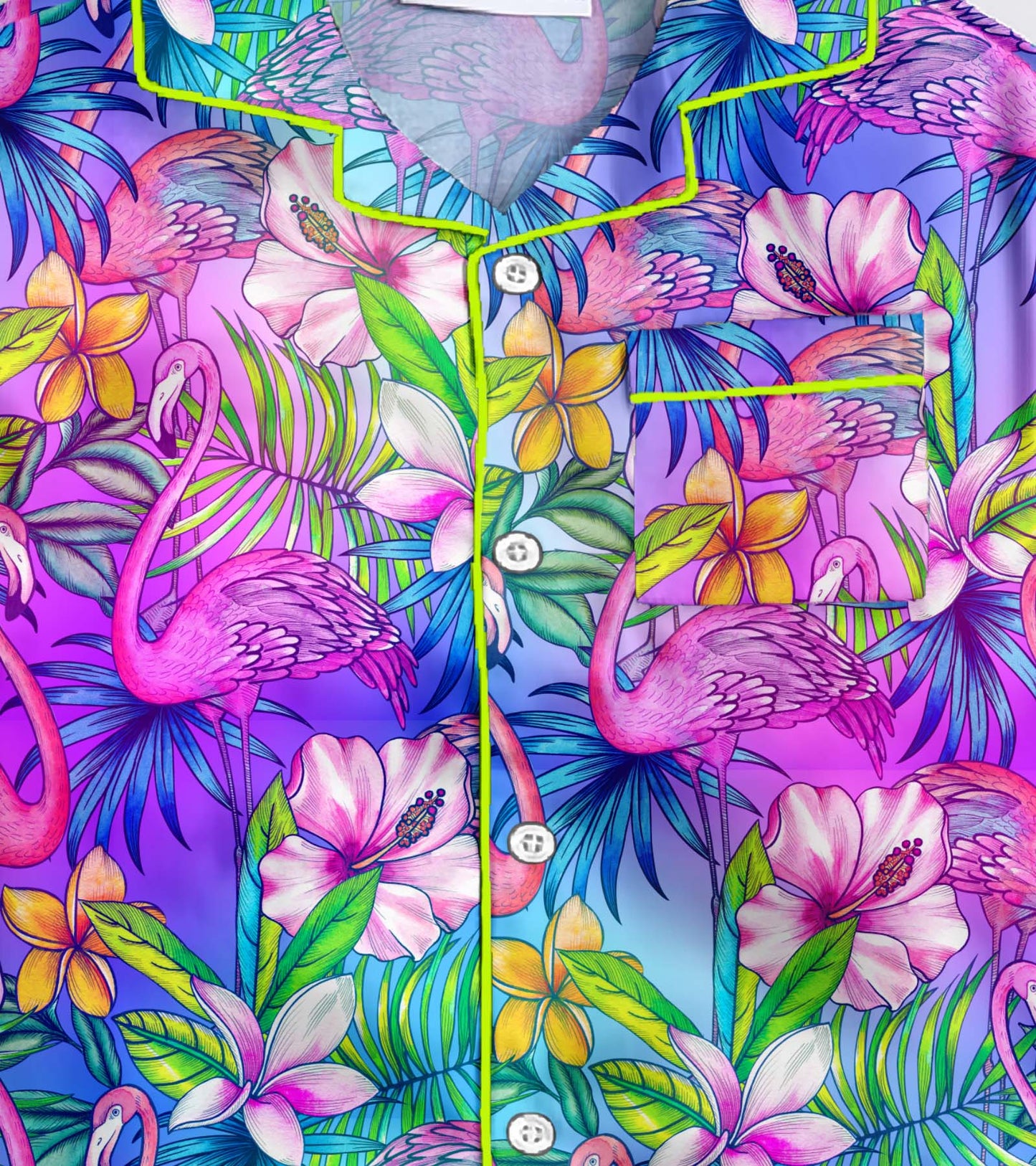 Neon Flemingo Printed Girls Pure Cotton Nightsuit Set