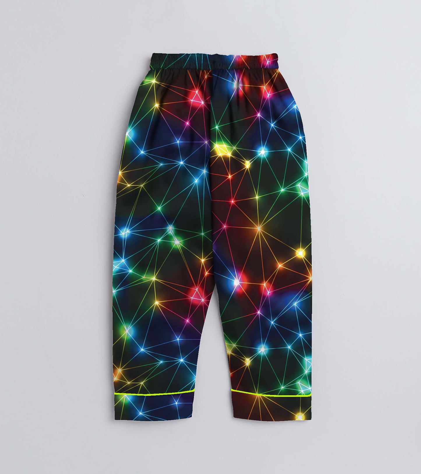 Neon Lights Printed Girls Pure Cotton Nightsuit Set