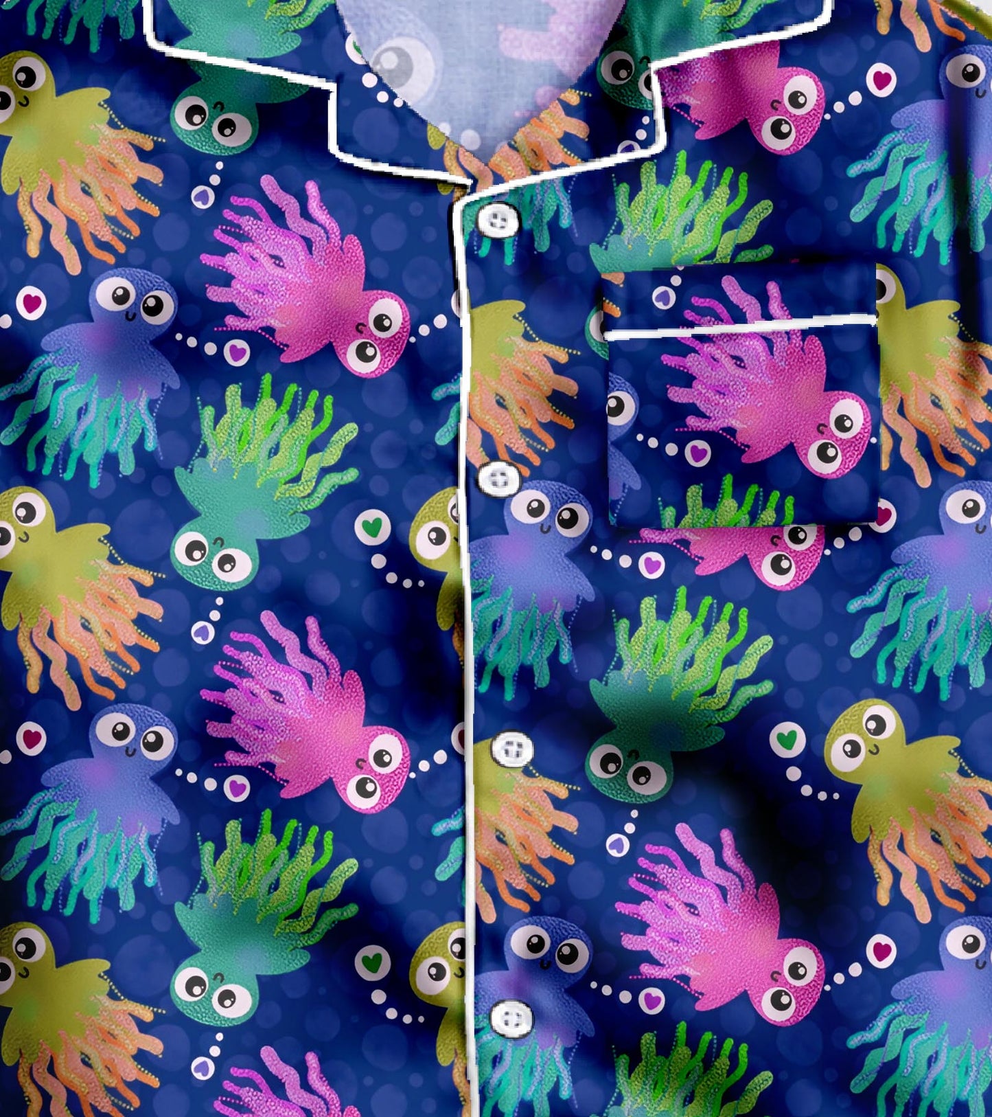 Octopus Pure Cotton Printed Nightsuit Set