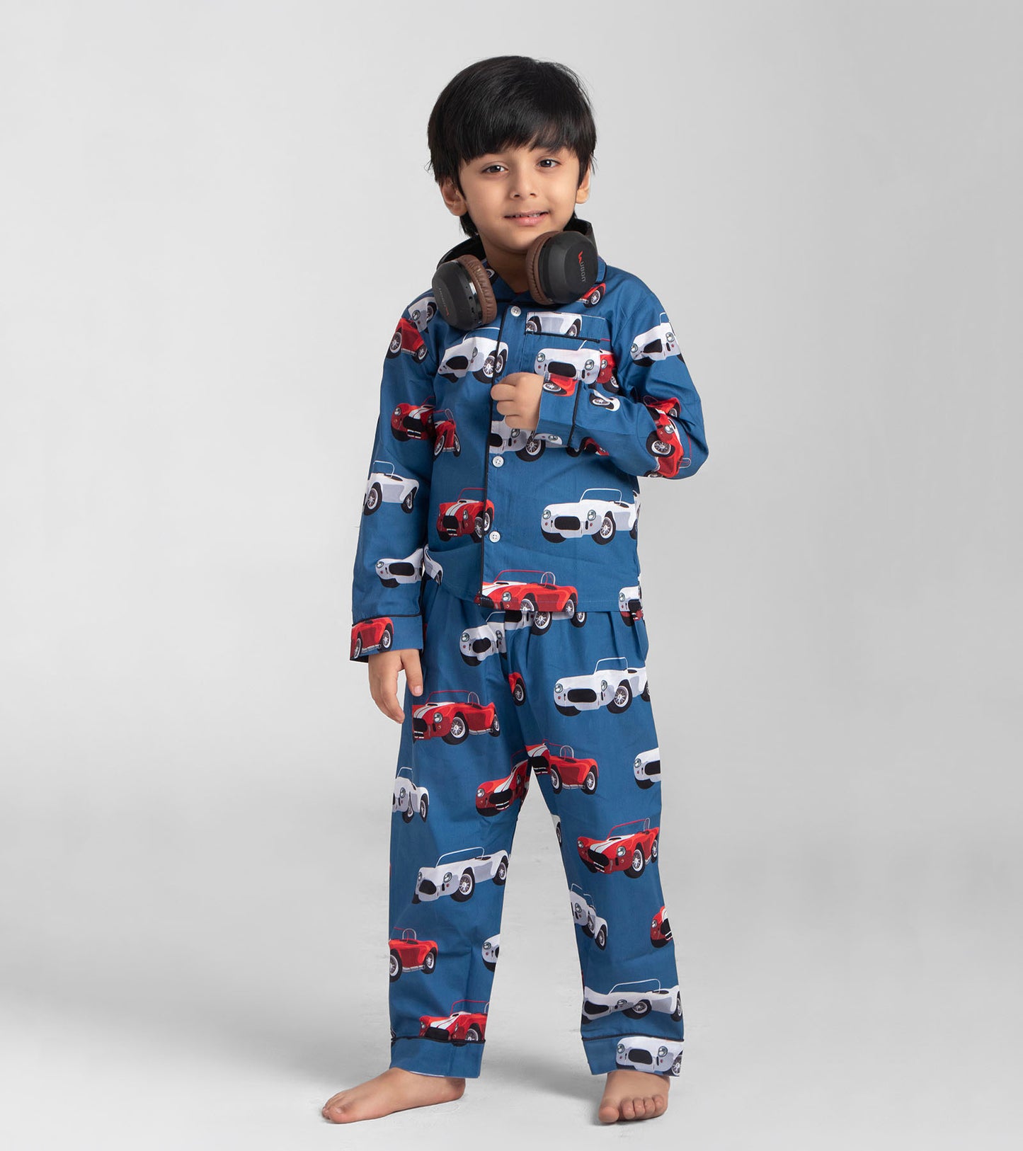 Open Car Printed Night Suit Set