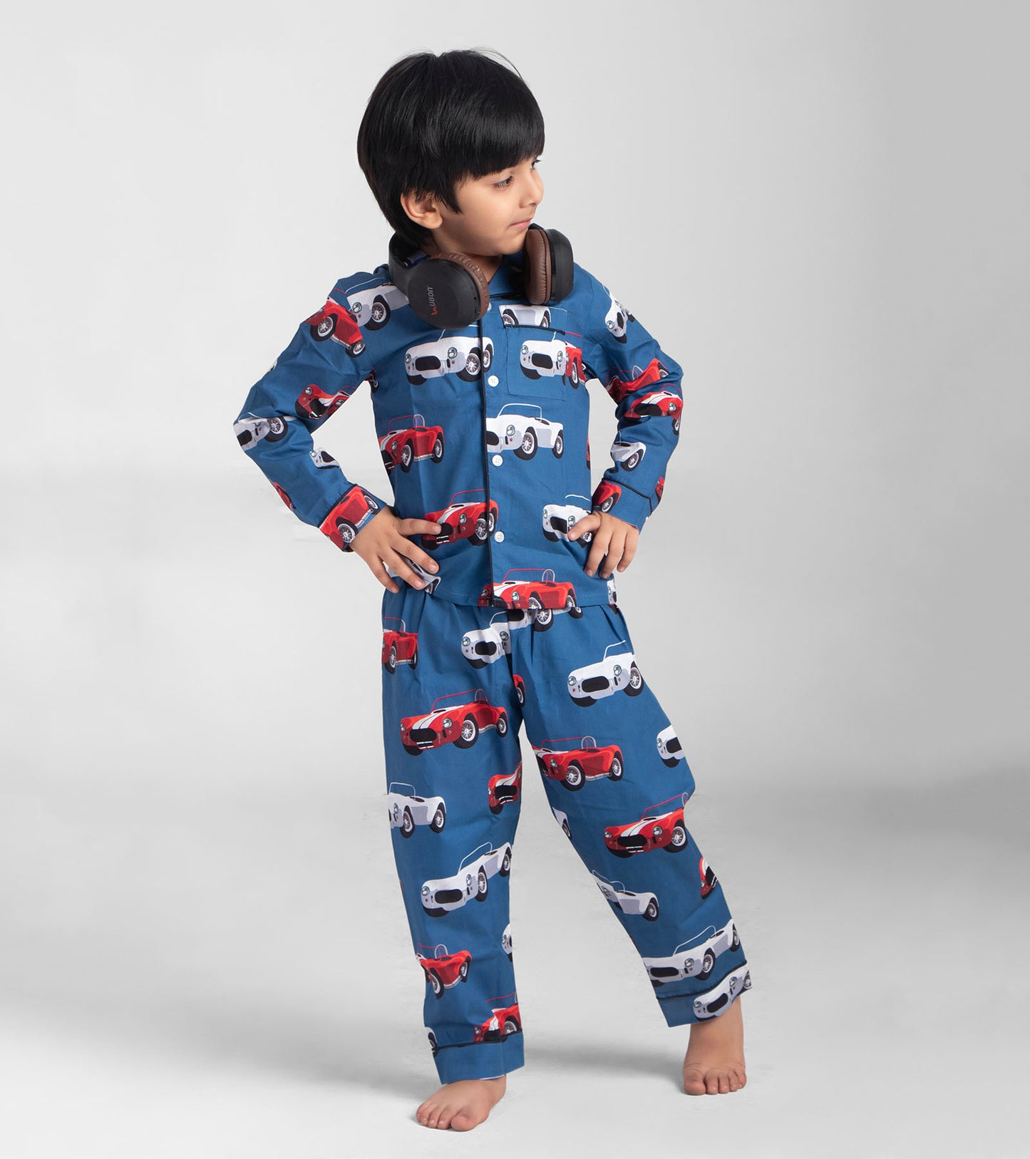 Open Car Printed Night Suit Set