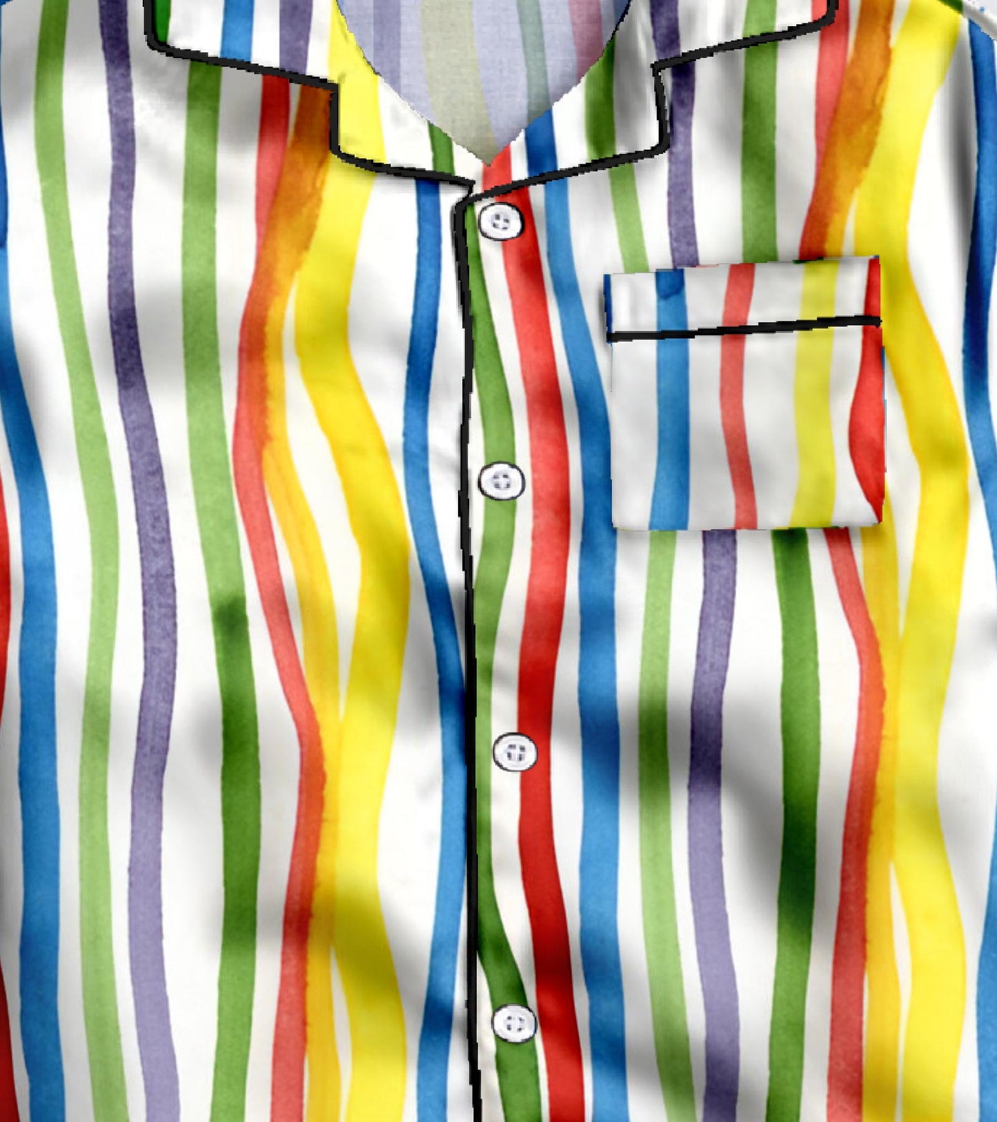 Paint Stripe Pure Cotton Printed Nightsuit Set
