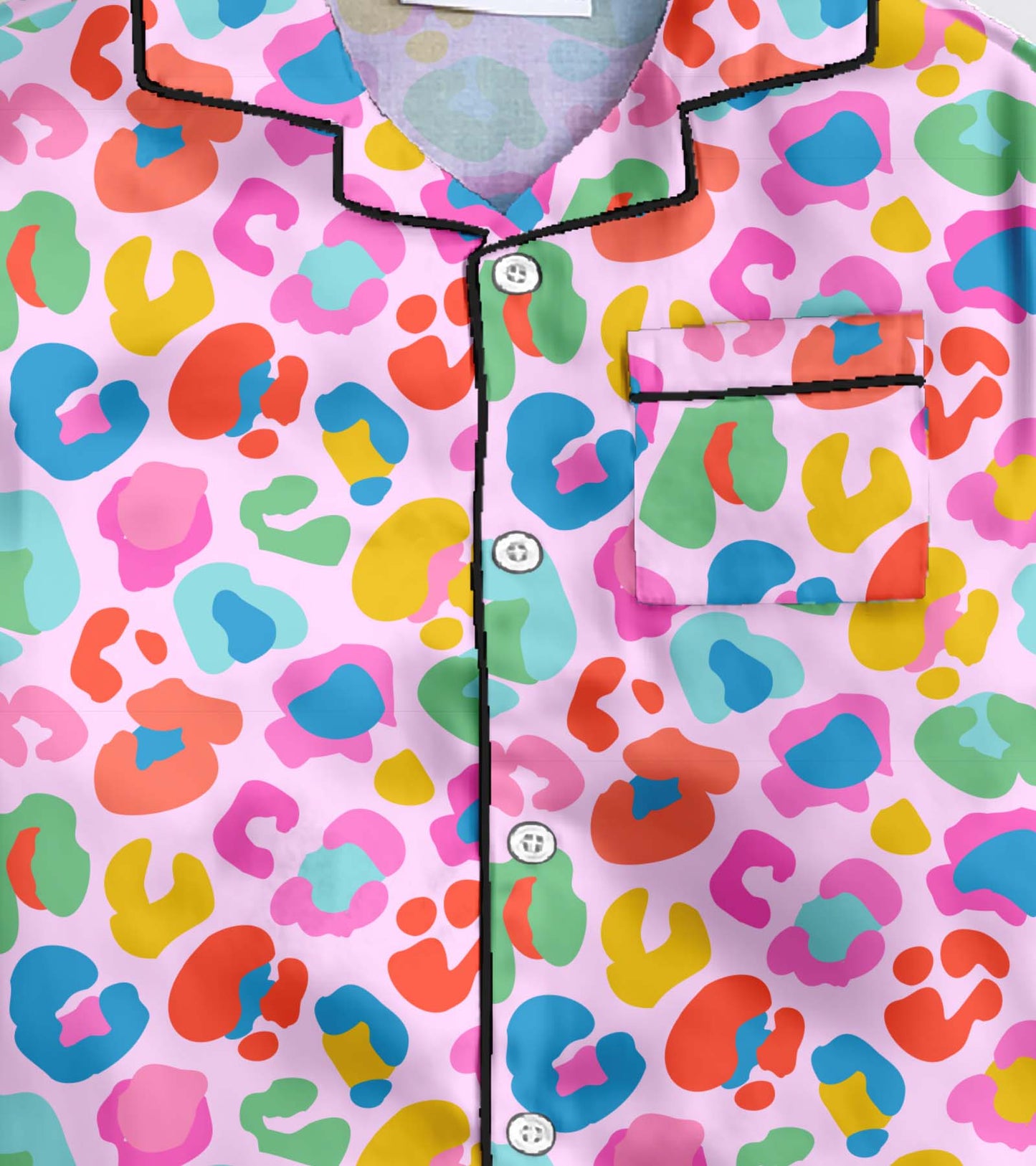 Pink Animal Skin Printed Girls Pure Cotton Nightsuit Set