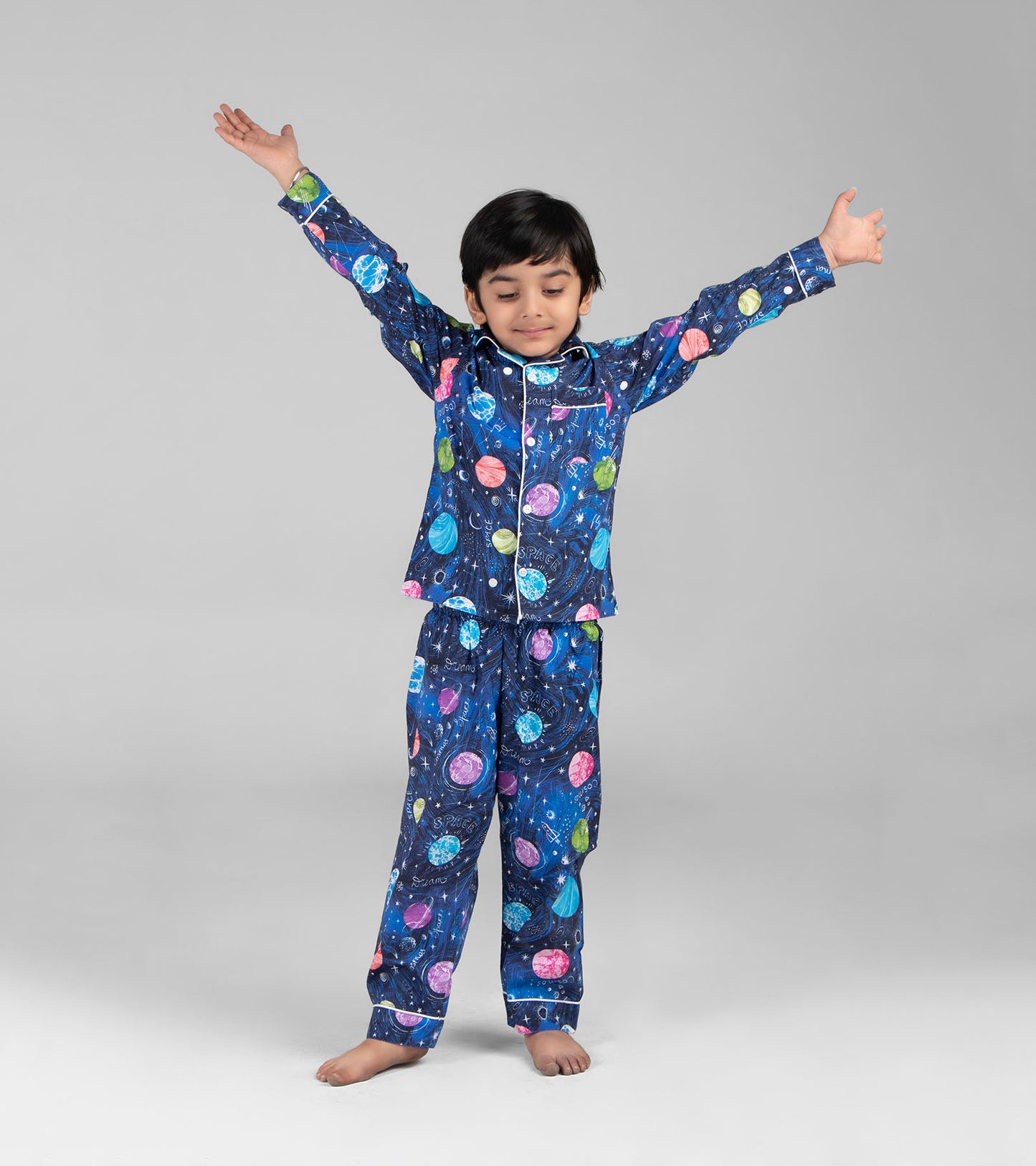 Planets Printed Night Suit Set