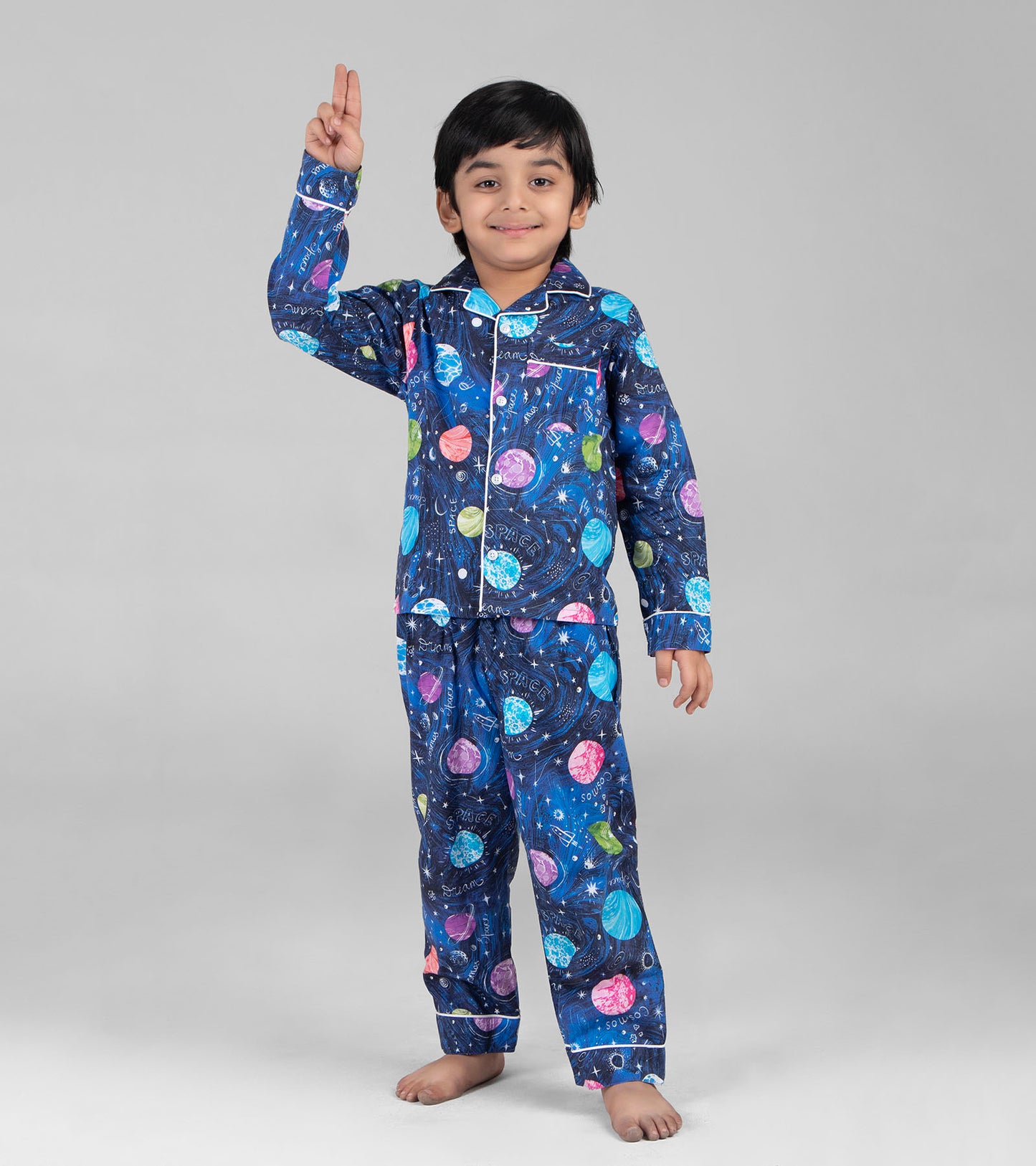 Planets Printed Night Suit Set