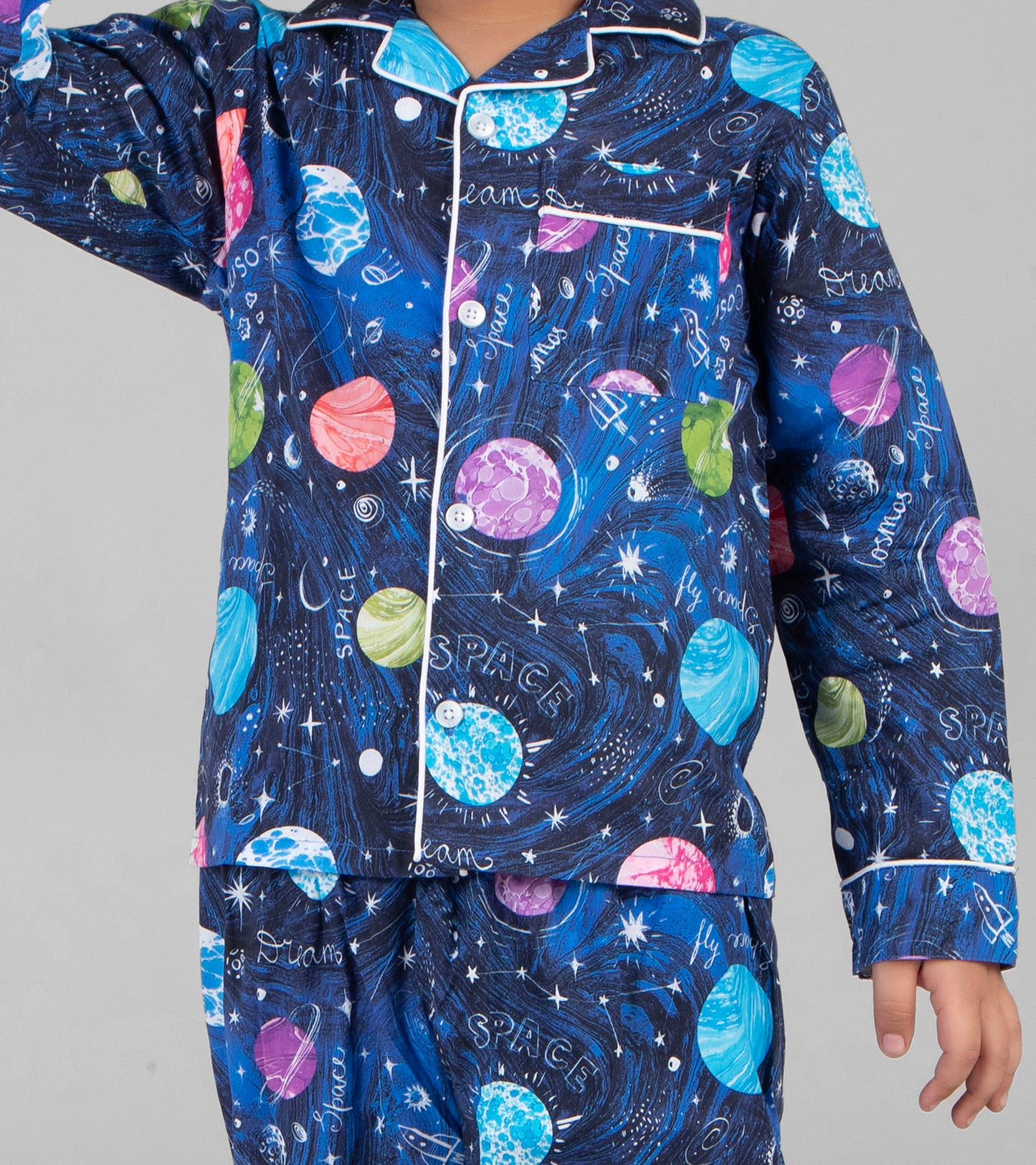 Planets Printed Night Suit Set