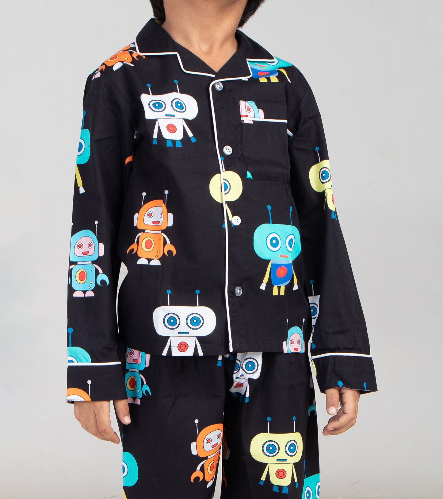 Play Robot Printed Night Suit Set