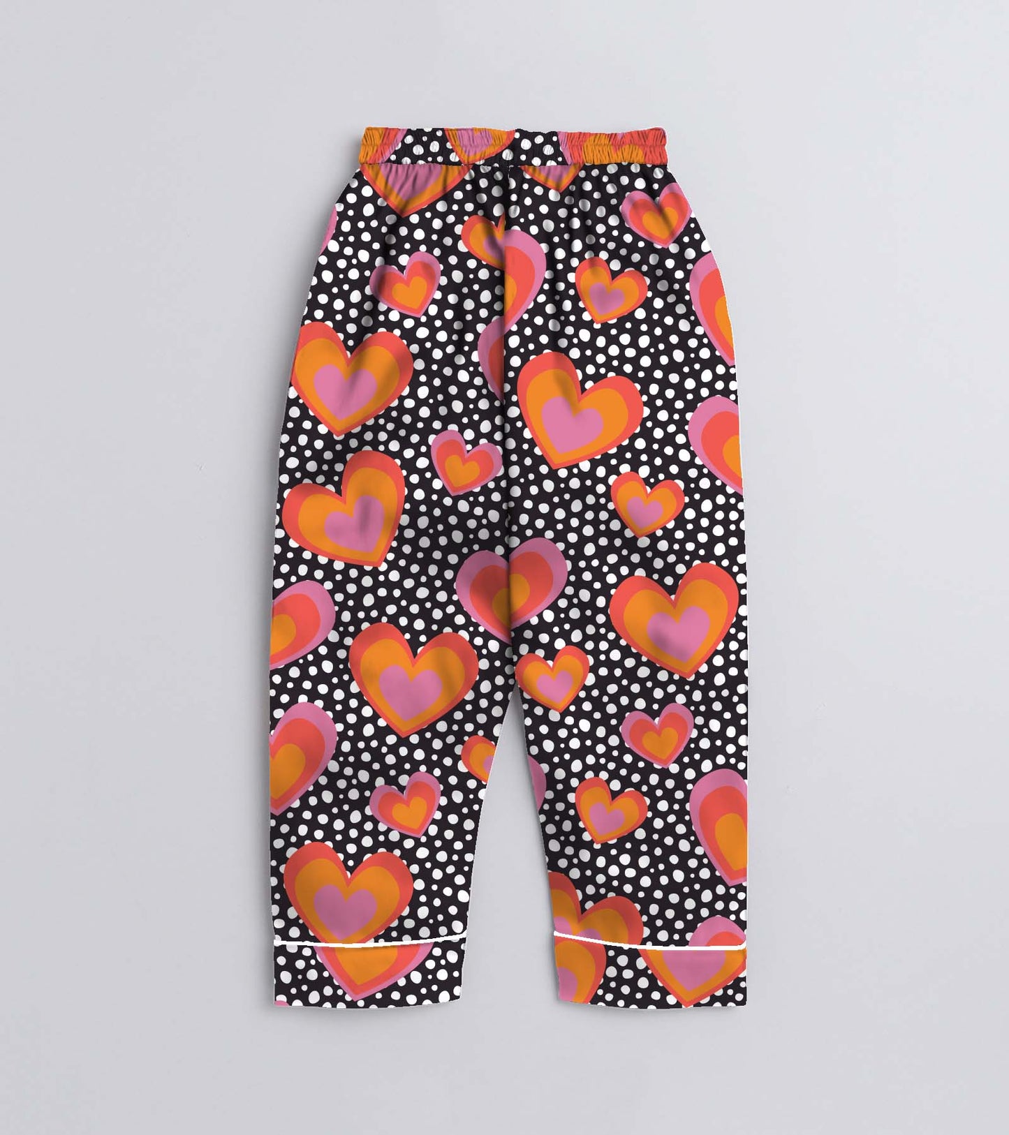Polka Love Printed Girls Pure Cotton Nightsuit Set