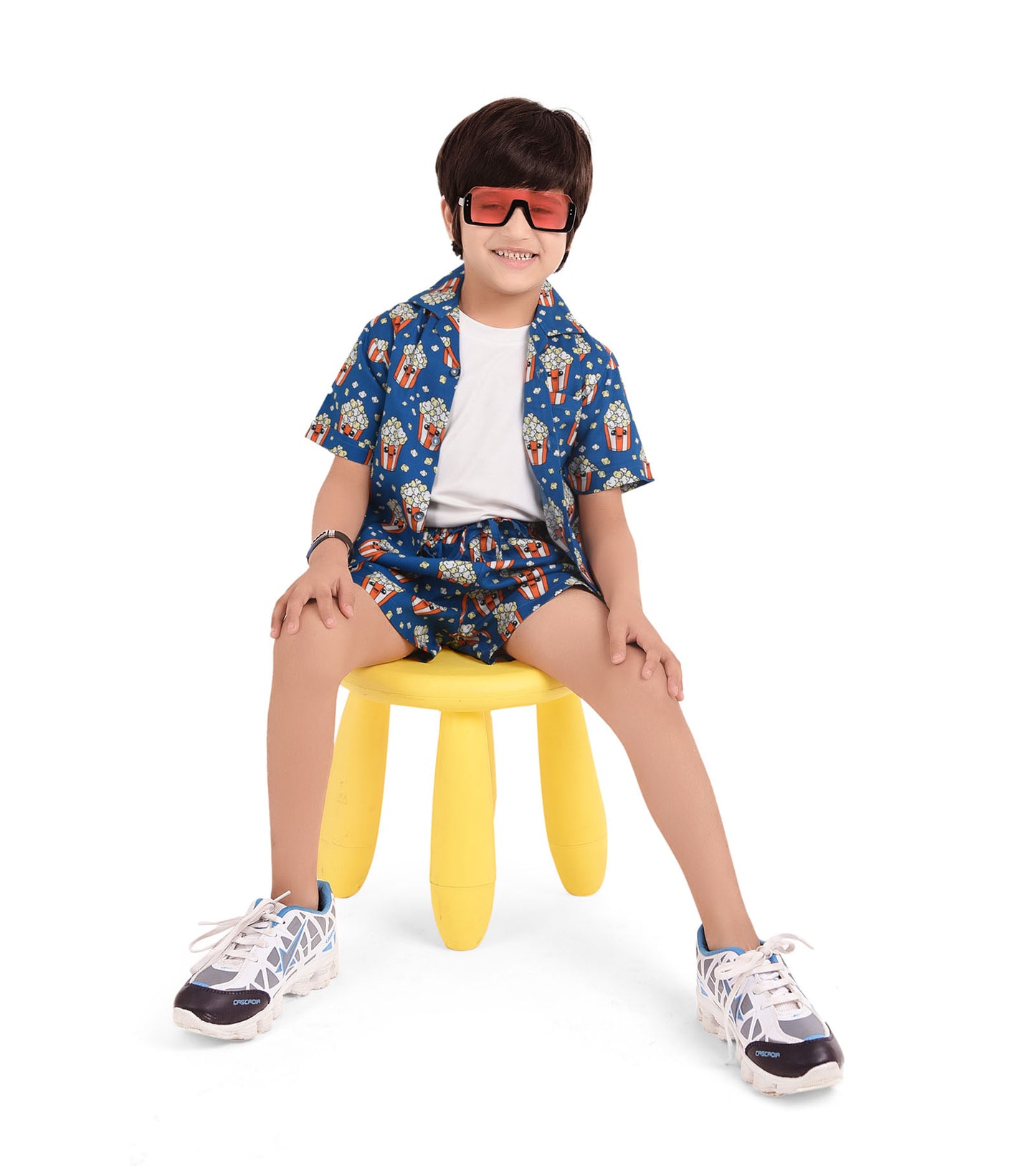 Popcorn Printed Cord Set for Boys