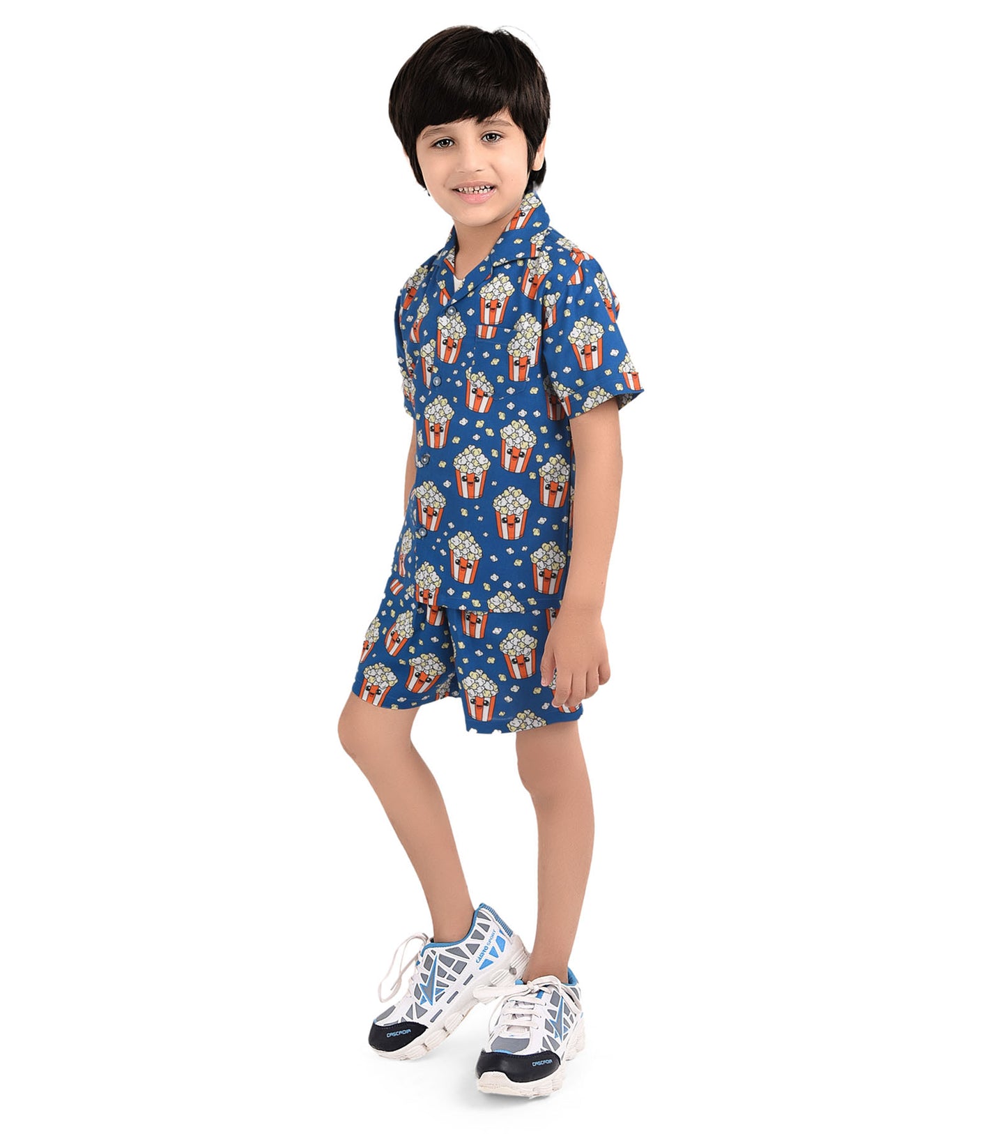 Popcorn Printed Cord Set for Boys
