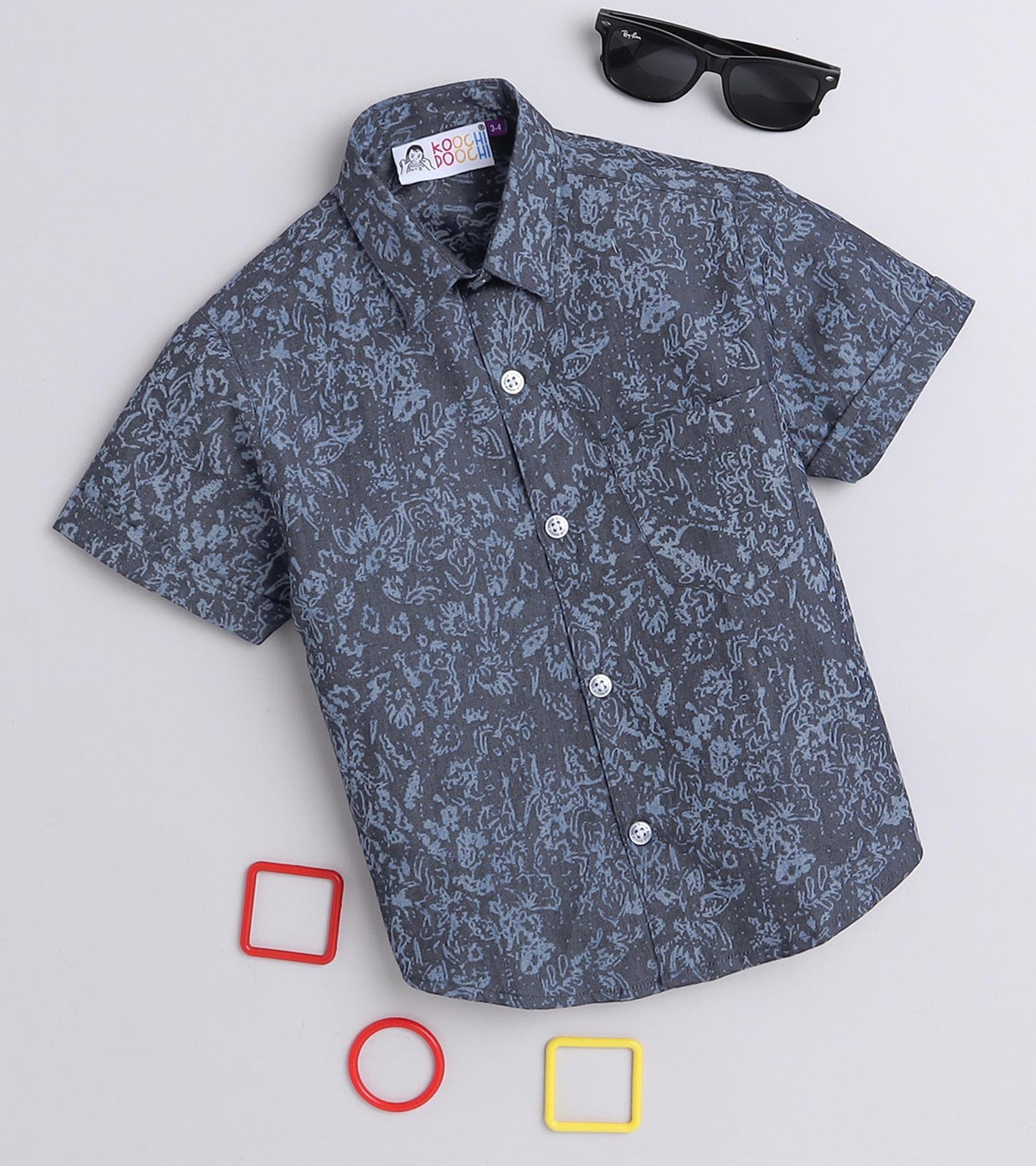 Print On Denim Boys Half Sleeve Shirt