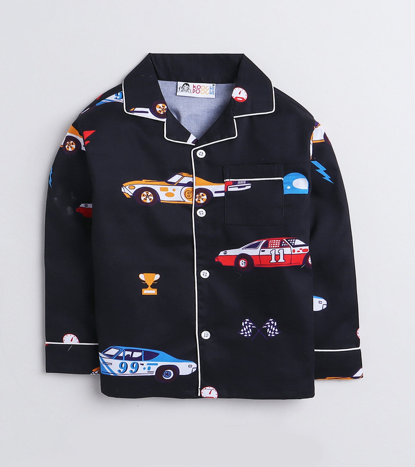 Racing Car Play printed Nightsuit Set