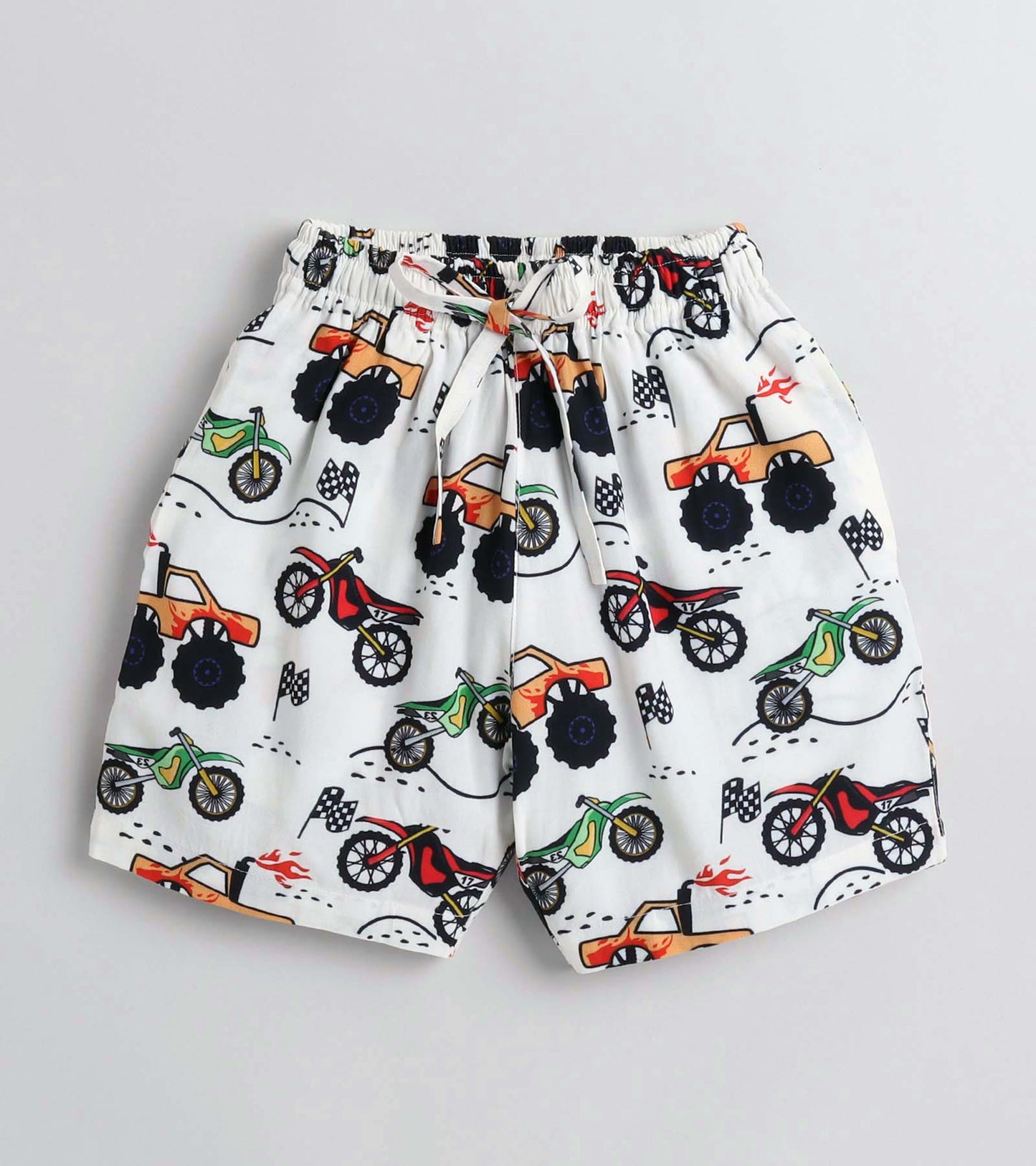 Racing Truck Bike Printed Boys Co ord Set