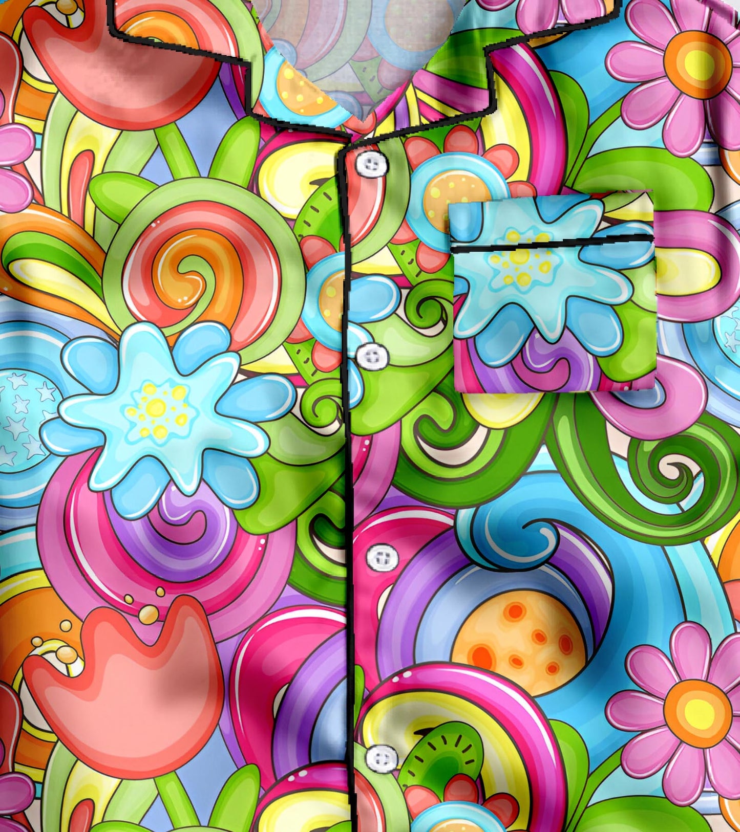 Rainbow Pure Cotton Printed Nightsuit Set