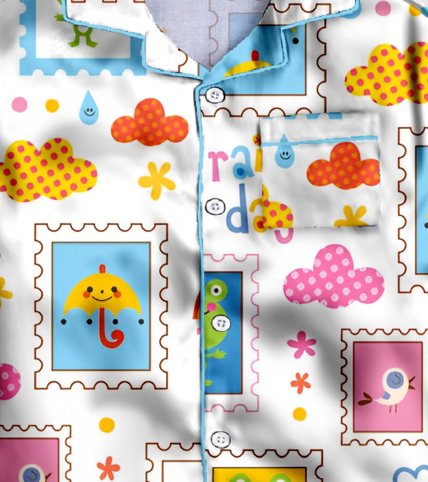 Rainy Pure Cotton Printed Nightsuit Set