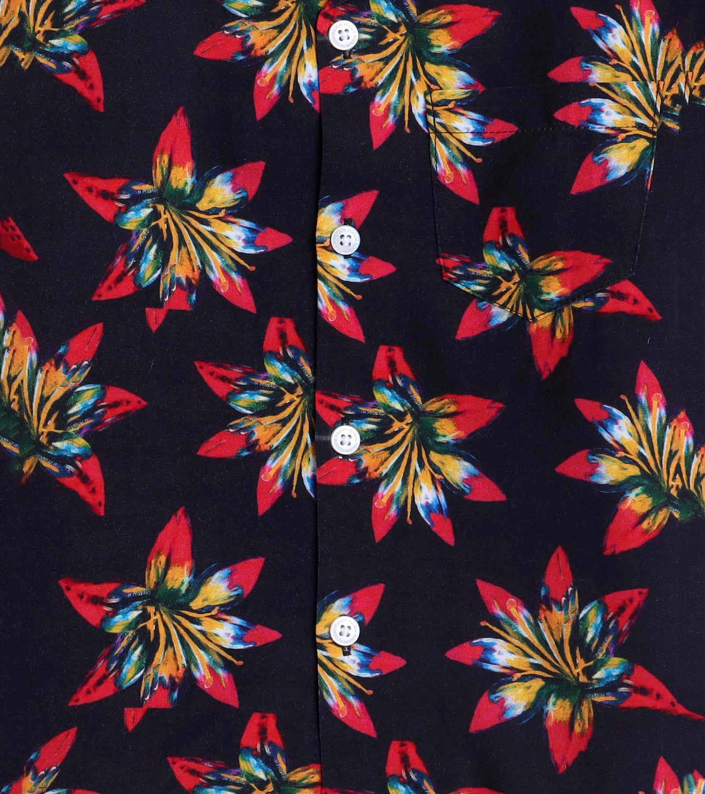 Red Big Flower Printed Boys Co Ord Set