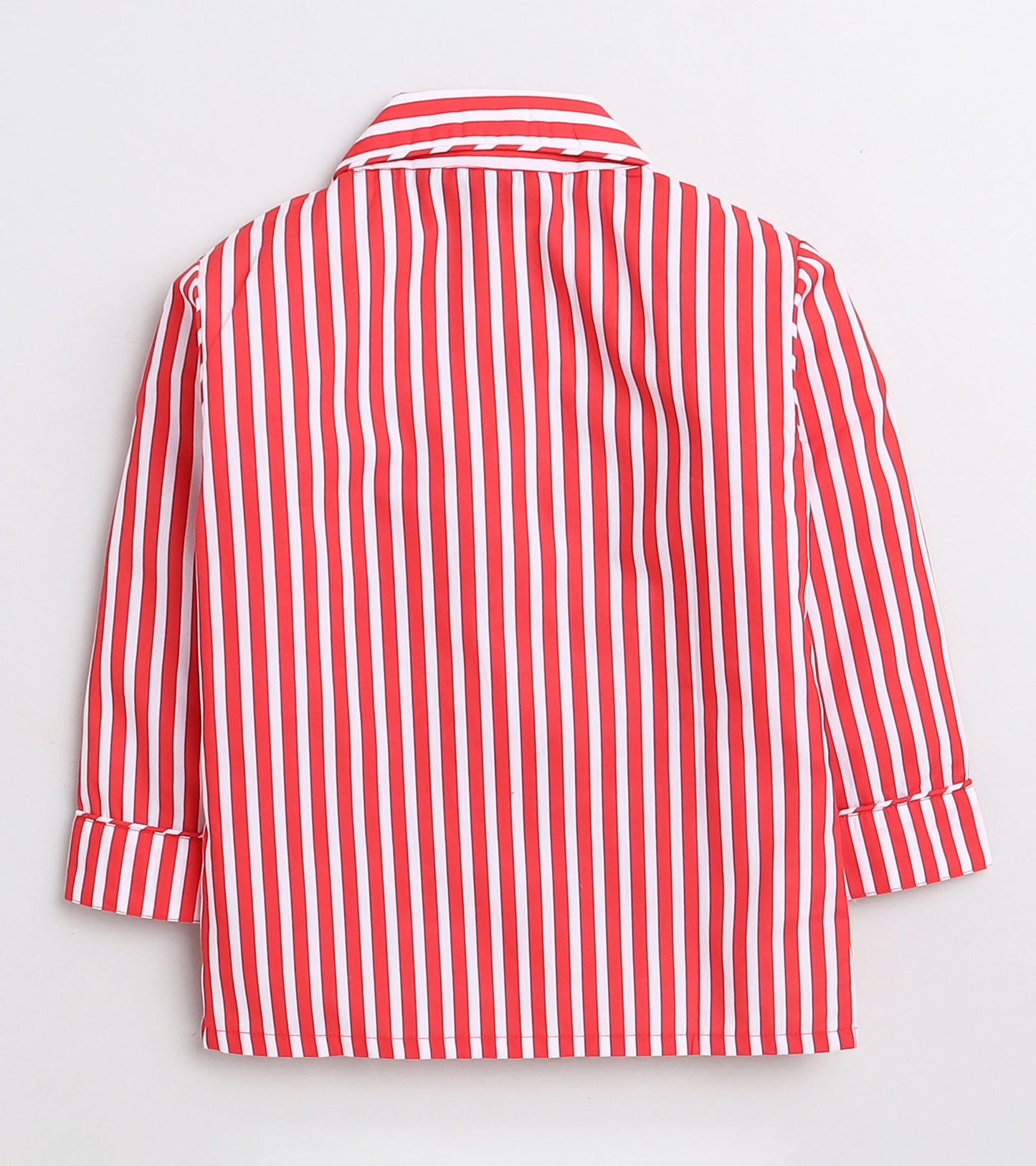 Red Stripe Printed Night Suit Set
