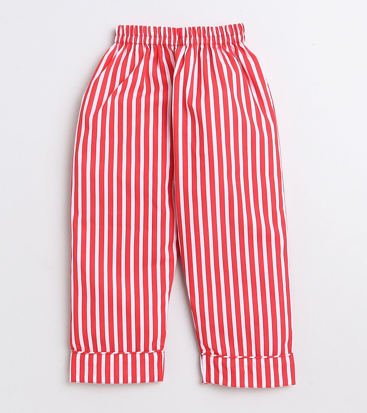 Red Stripe Printed Night Suit Set