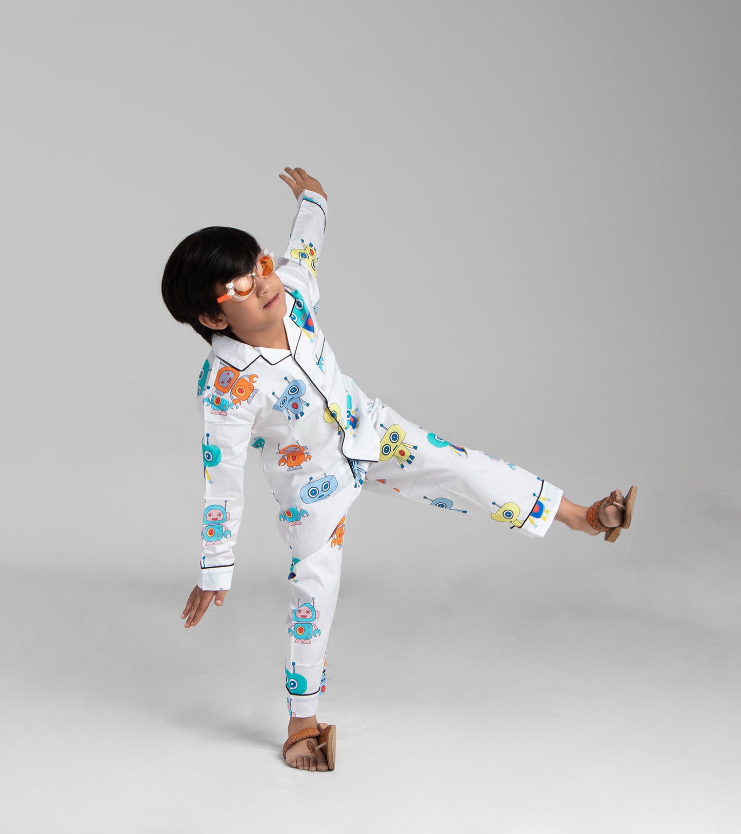Robot Printed Night Suit Set