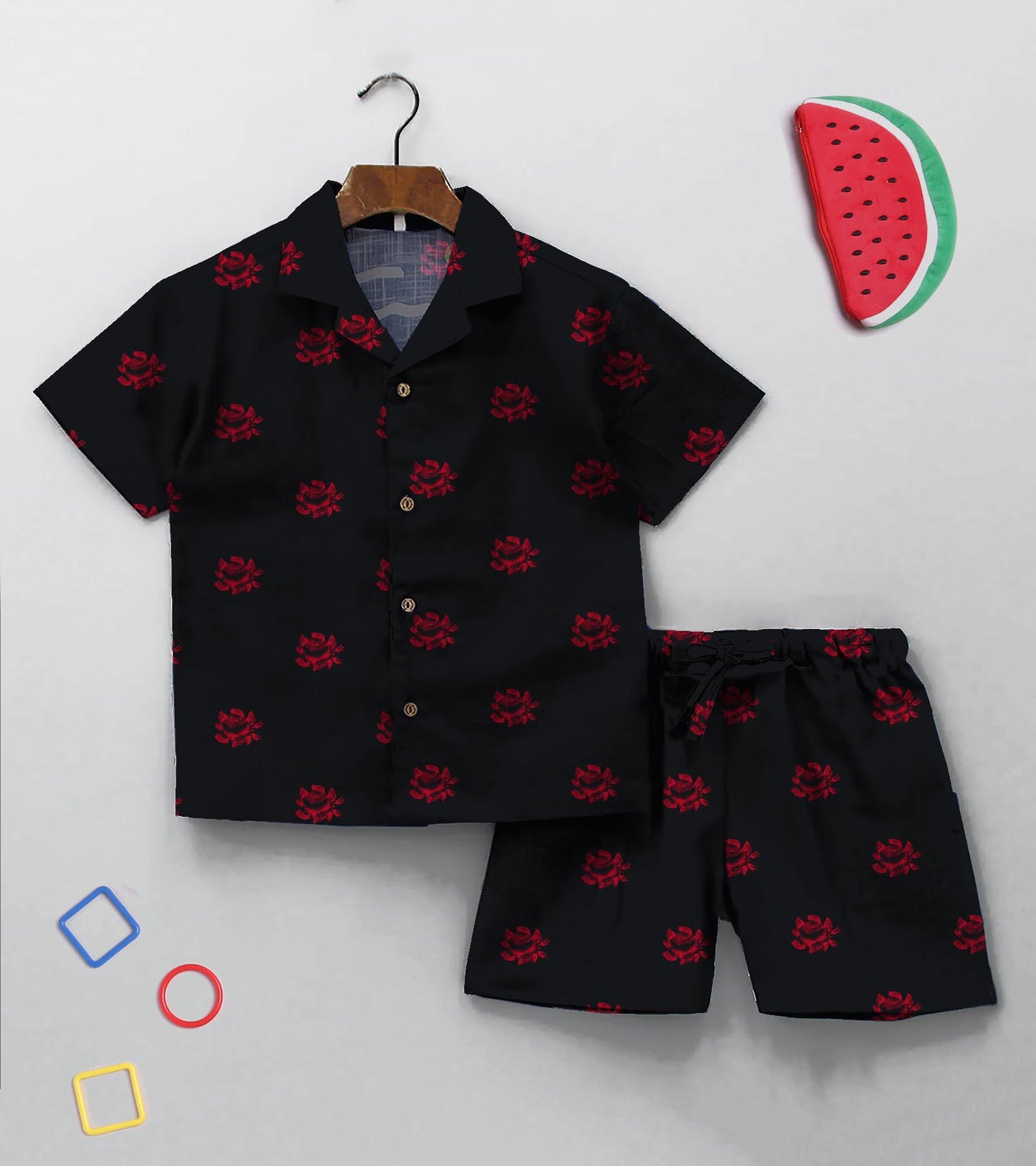 Rose Printed Boys Co ord Set