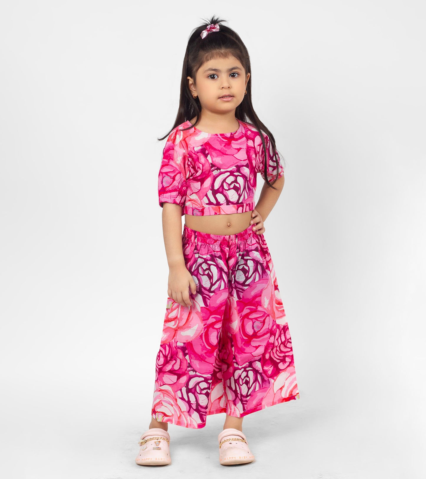 Roses Printed Co ord Sets For Girls