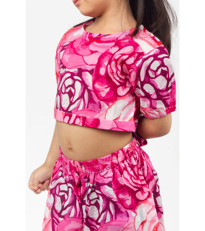 Roses Printed Co ord Sets For Girls