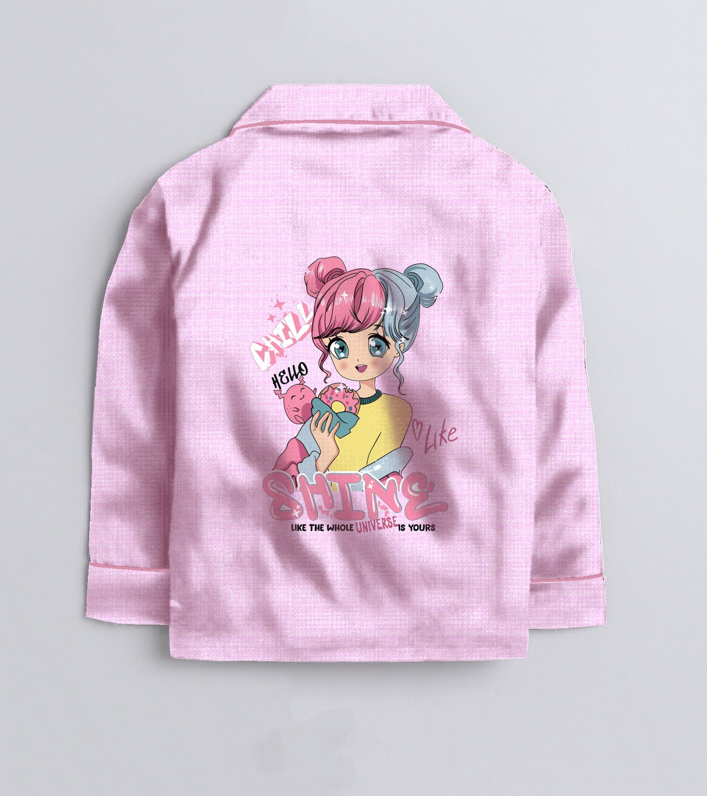 Shining Star Printed Girls Pure Cotton Nightsuit Set
